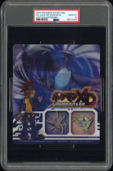 2005 POKEMON GAMECUBE XD: GALE OF DARKNESS LENTICULAR PROMO XD: GALE OF DARKNESS LENTICULAR PROMO PSA 10