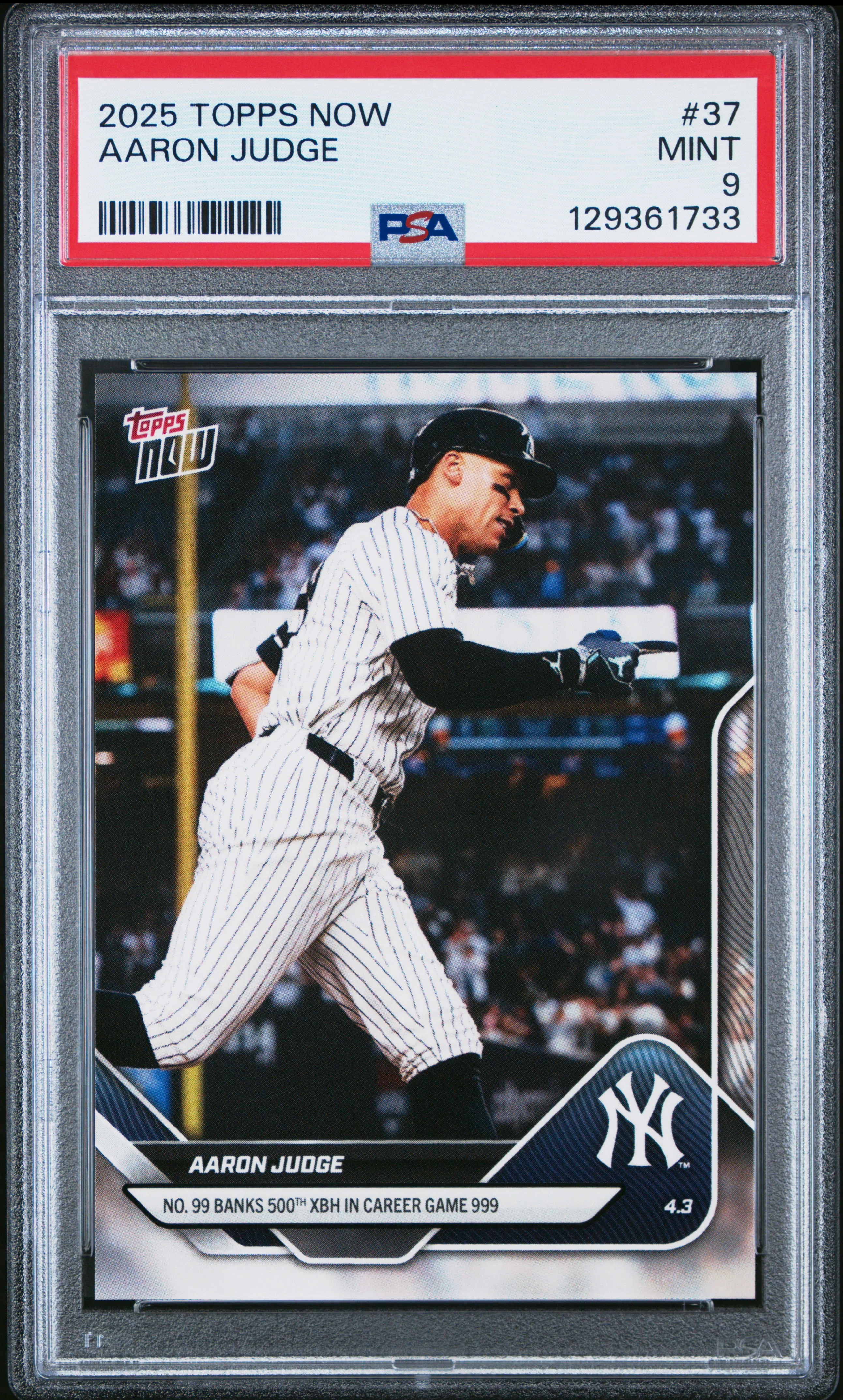 AARON JUDGE | 2025 TOPPS NOW 37 | PSA MINT 9