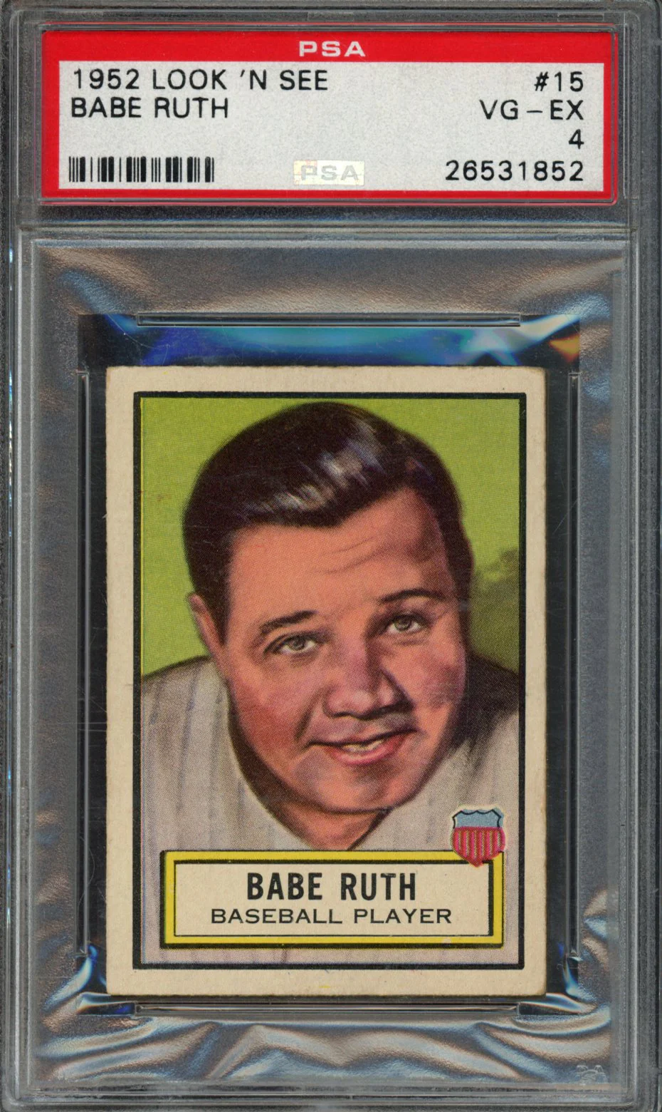 BABE RUTH | 1952 LOOK 'N SEE | PSA VG-EX 4