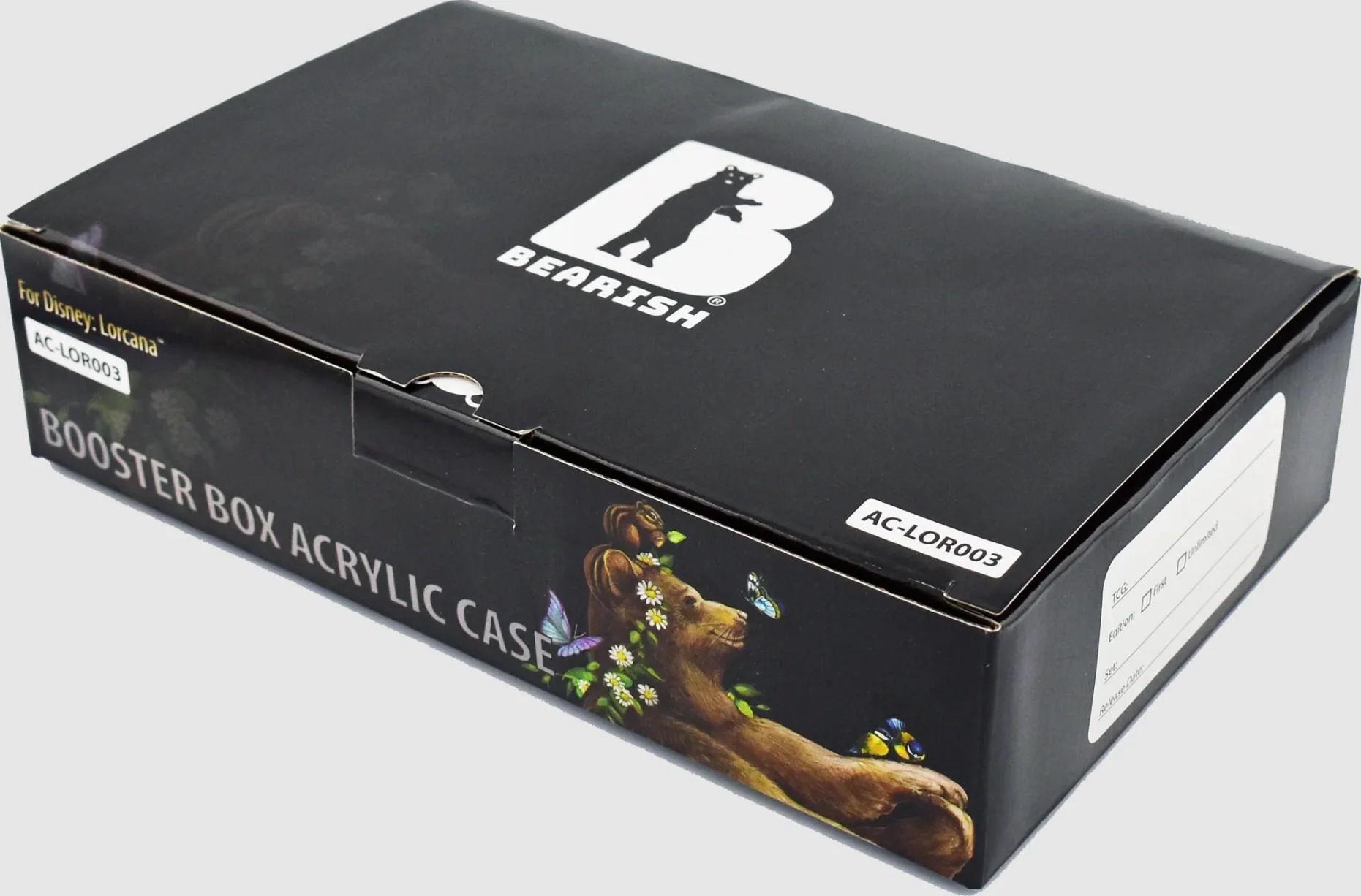 Bearish Lorcana Booster Box Shrink-Wrapped True Fit Acrylic Case