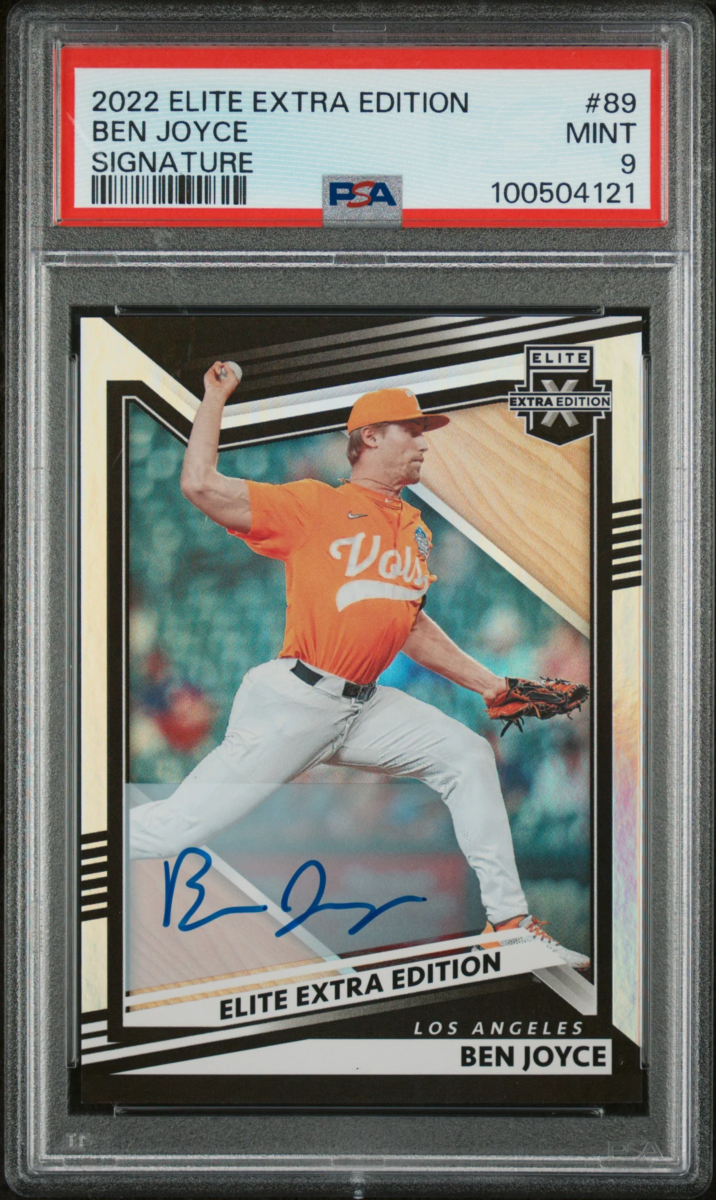 BEN JOYCE | 2022 PANINI ELITE EXTRA EDITION 89 | SIGNATURE | PSA MINT 9