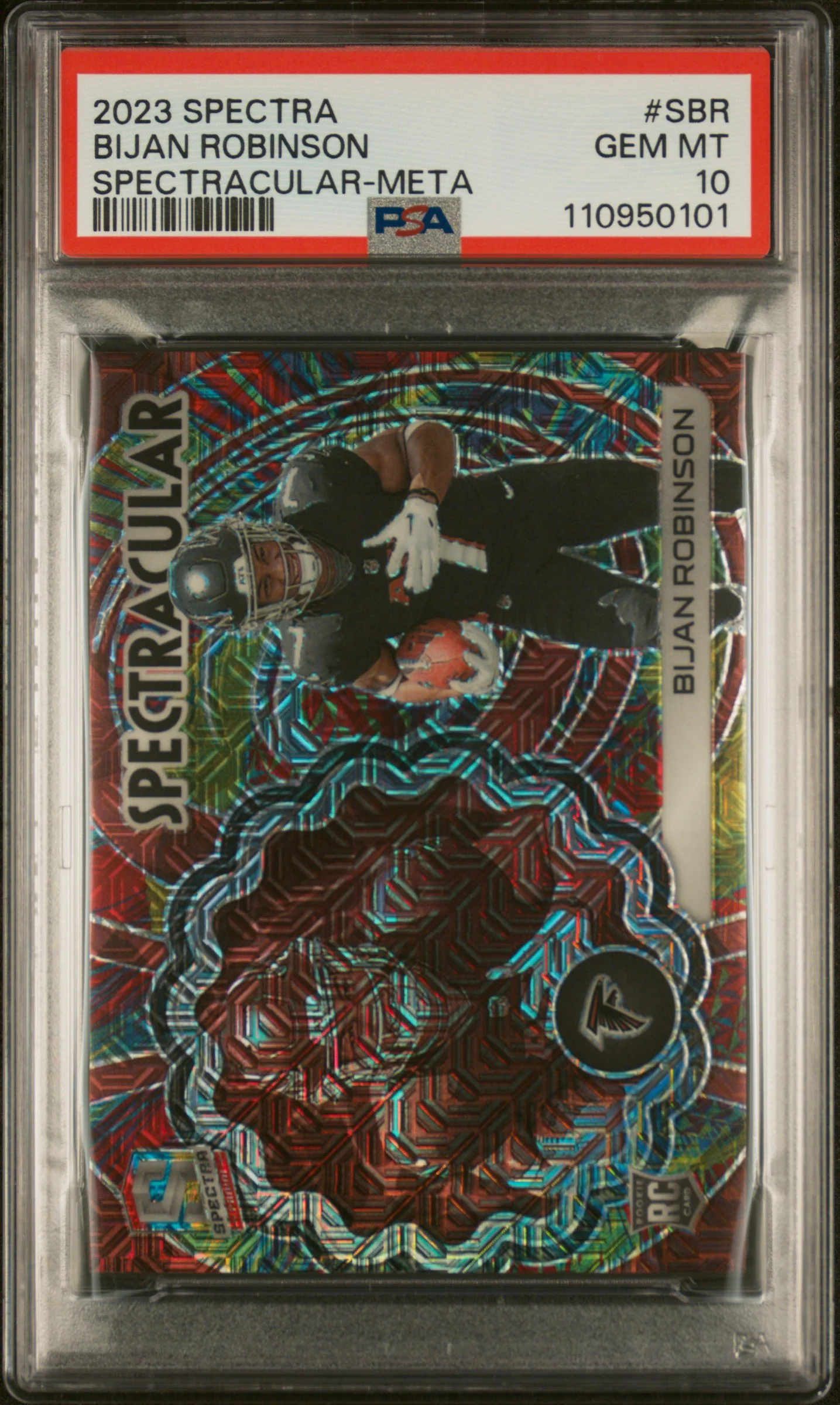 BIJAN ROBINSON | 2023 PANINI SPECTRA SPECTRACULAR SBR | SPECTRACULAR-META | PSA GEM MT 10