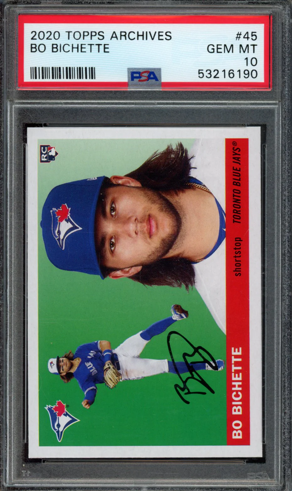 BO BICHETTE | 2020 TOPPS ARCHIVES | PSA GEM MT 10