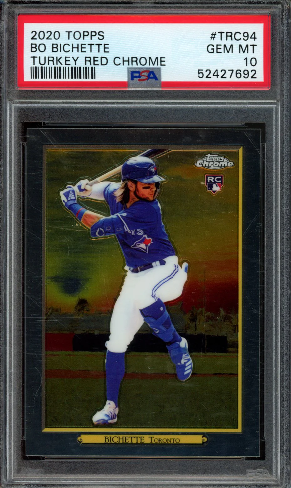 BO BICHETTE | 2020 TOPPS TURKEY RED CHROME | PSA GEM MT 10