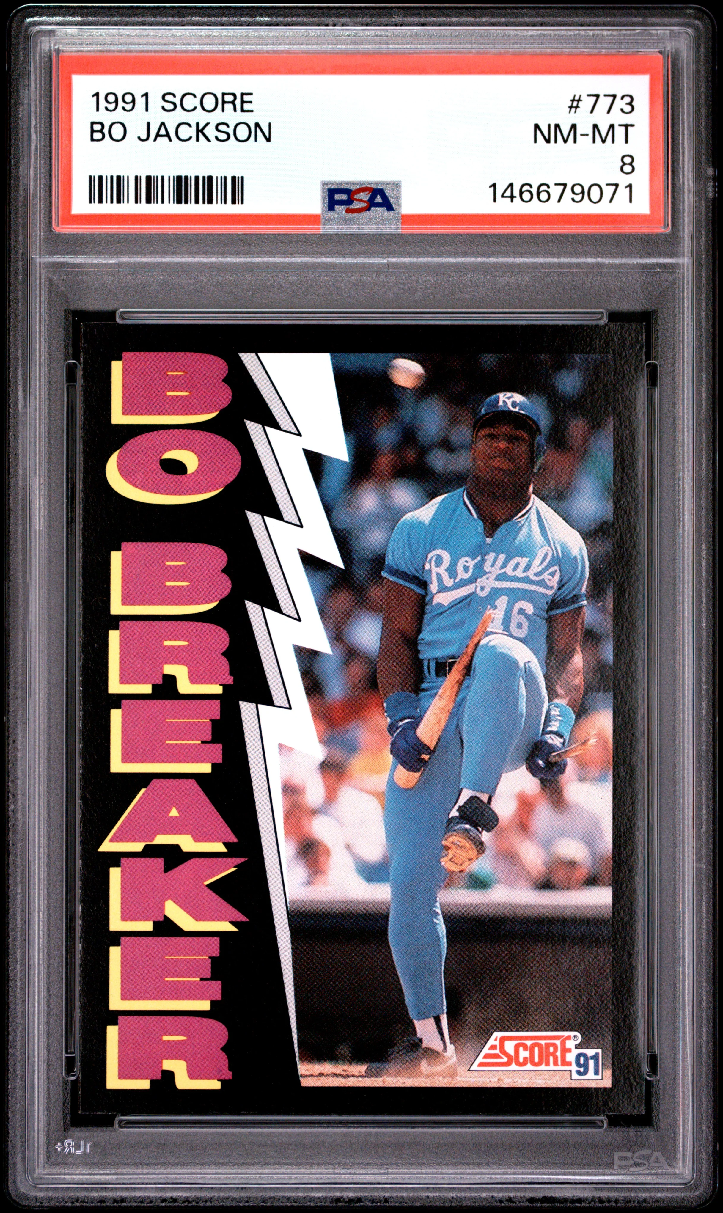 BO JACKSON | 1991 SCORE 773 | PSA NM-MT 8
