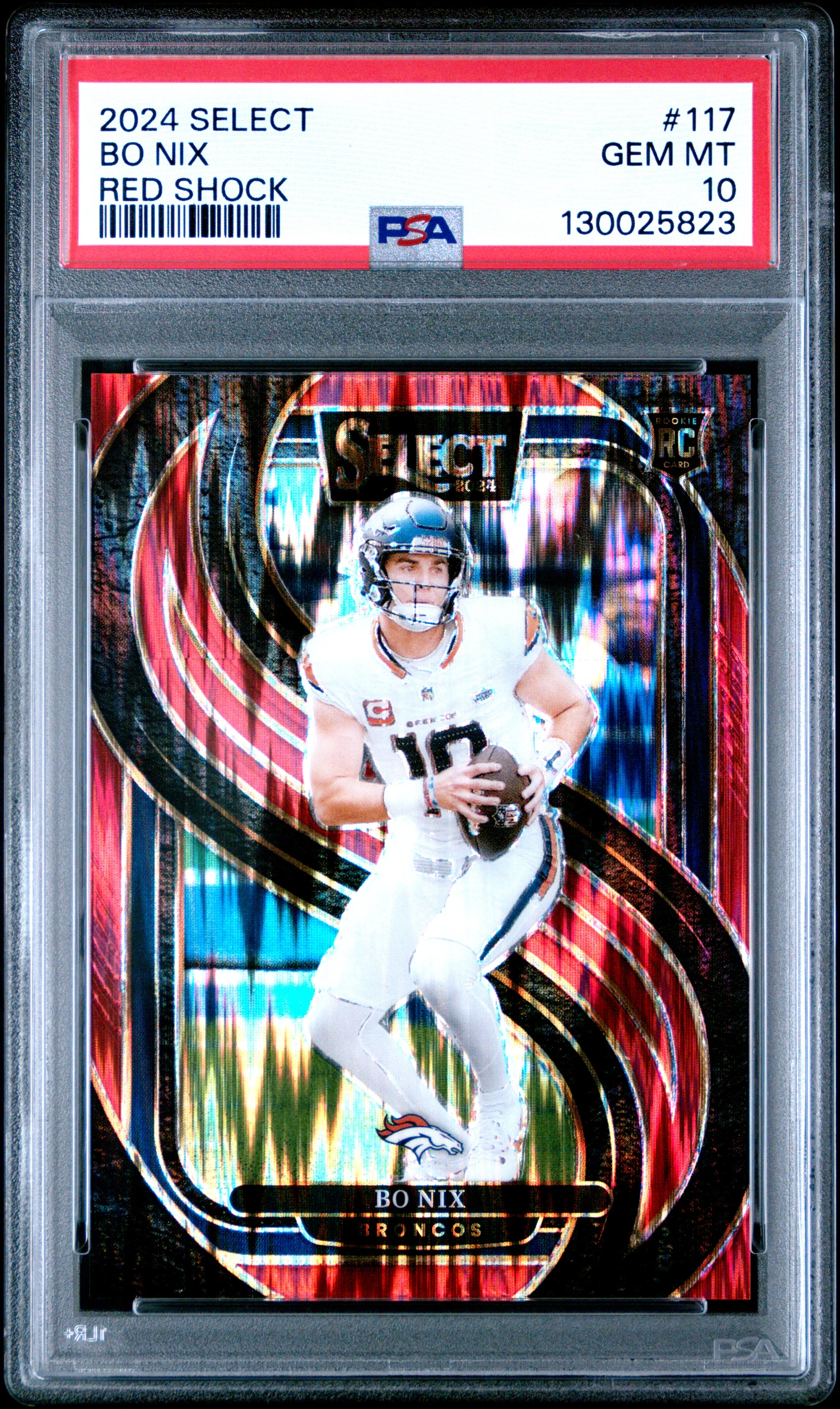 BO NIX | 2024 PANINI SELECT 117 | RED SHOCK | PSA GEM MT 10