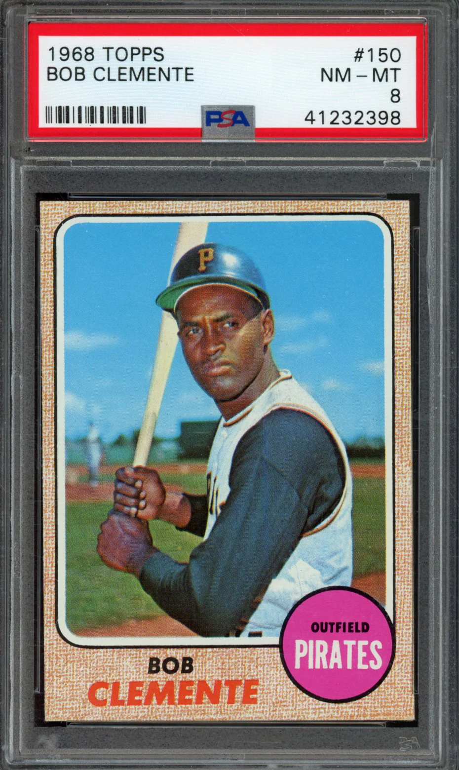 BOB CLEMENTE | 1968 TOPPS | PSA NM-MT 8