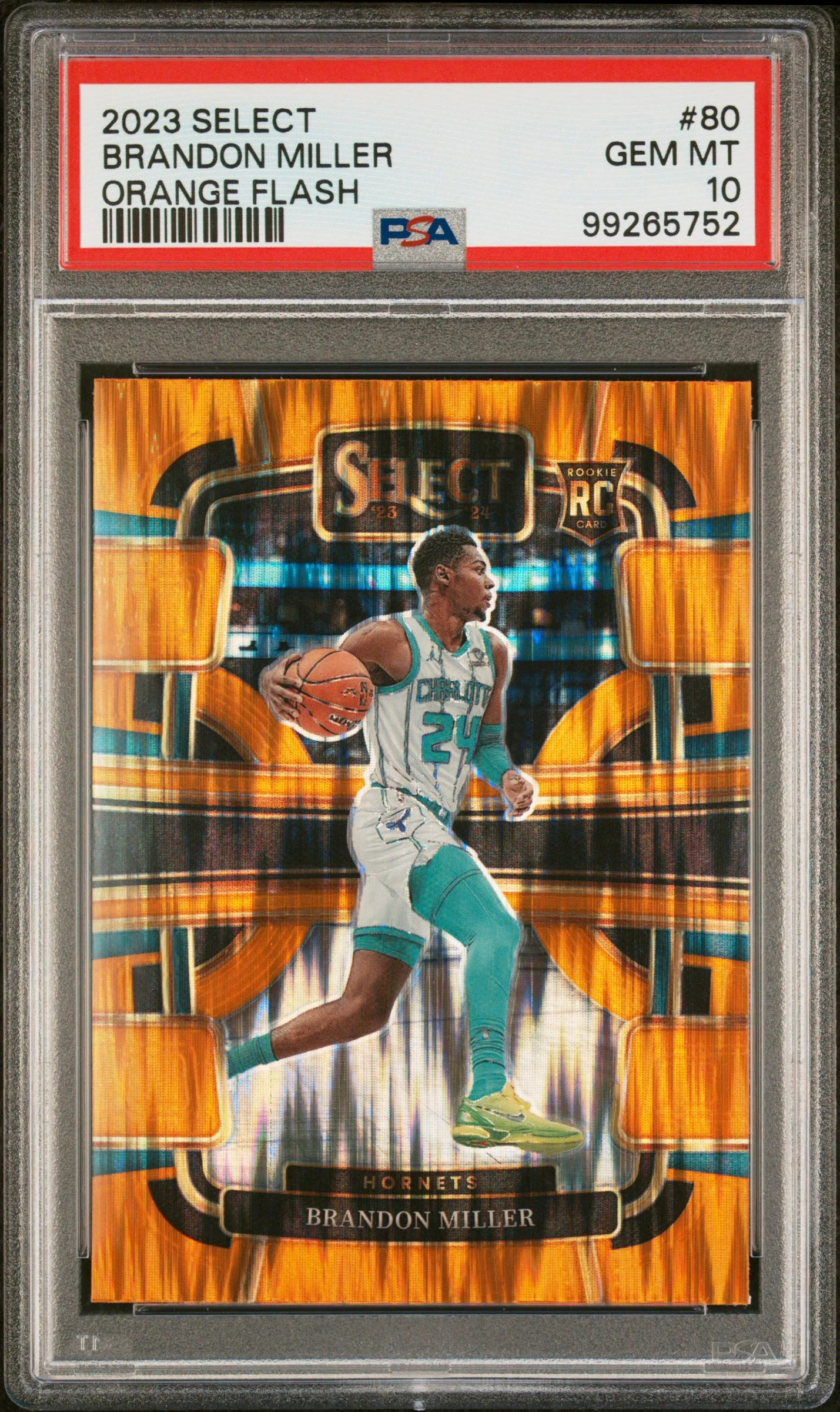 BRANDON MILLER | 2023 PANINI SELECT 80 | ORANGE FLASH | PSA GEM MT 10