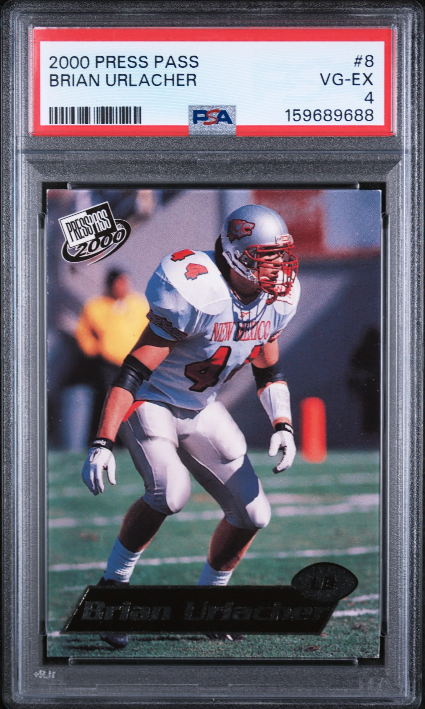 BRIAN URLACHER | 2000 PRESS PASS 8 | PSA VG-EX 4