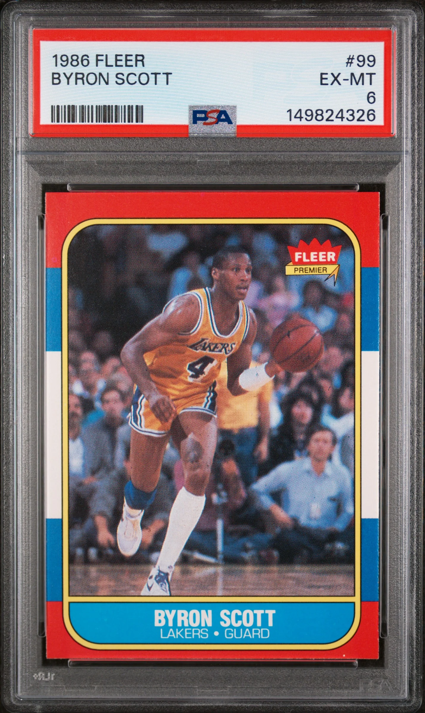 BYRON SCOTT | 1986 FLEER 99 | PSA EX-MT 6