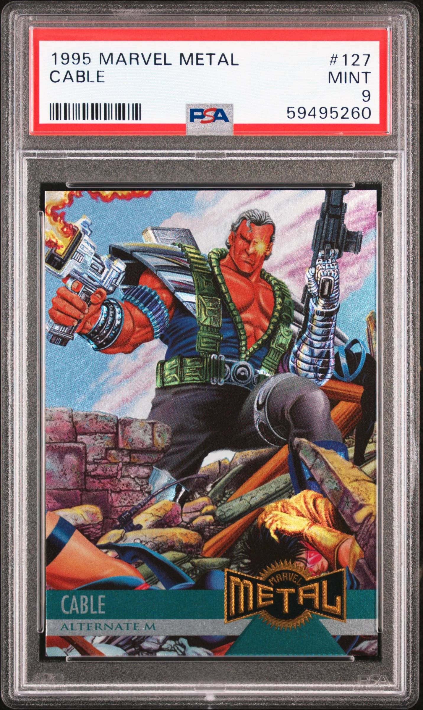 CABLE | 1995 MARVEL METAL 127 | PSA MINT 9