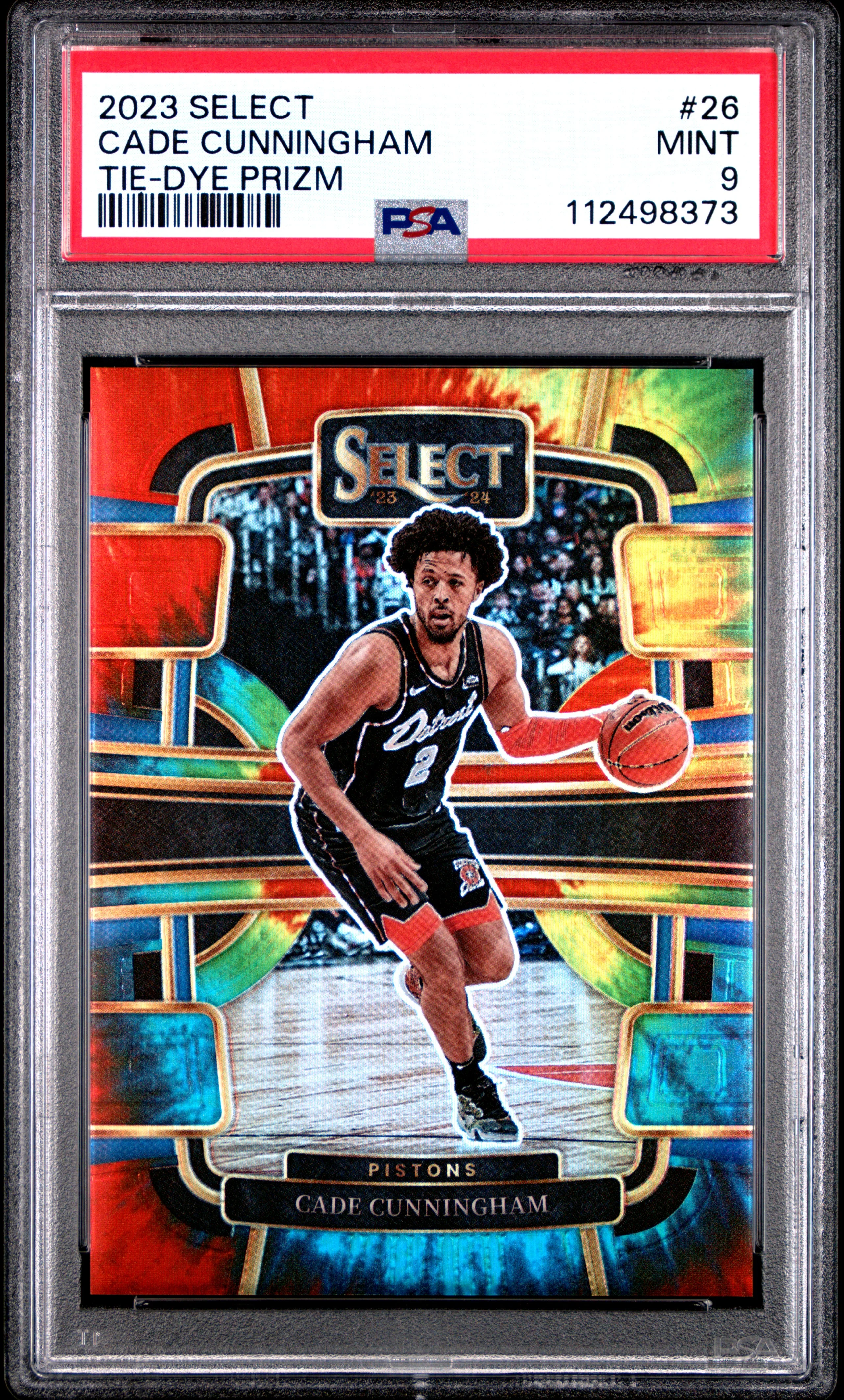 CADE CUNNINGHAM | 2023 PANINI SELECT 26 | TIE-DYE PRIZM | PSA MINT 9
