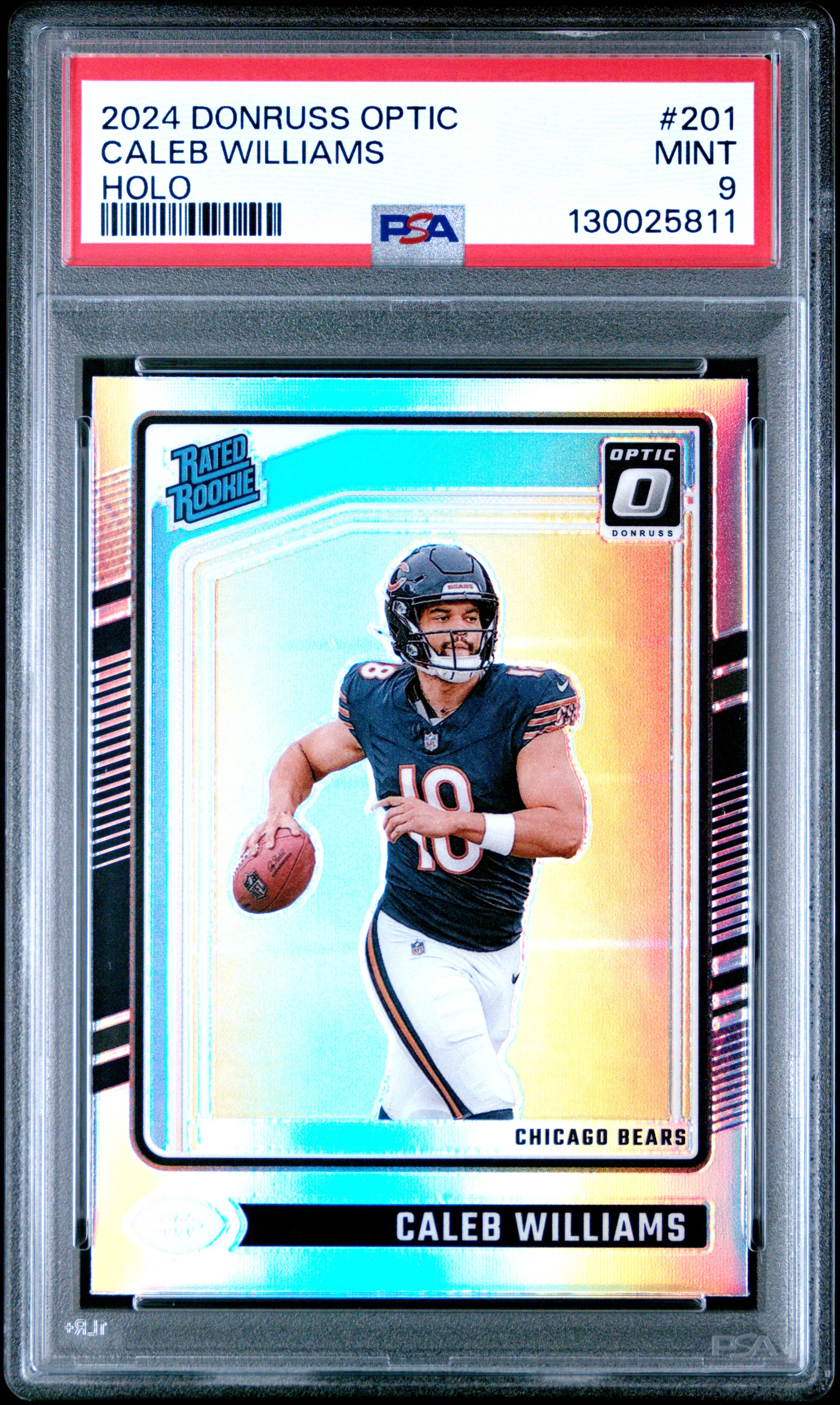 CALEB WILLIAMS | 2024 PANINI DONRUSS OPTIC 201 | HOLO | PSA MINT 9