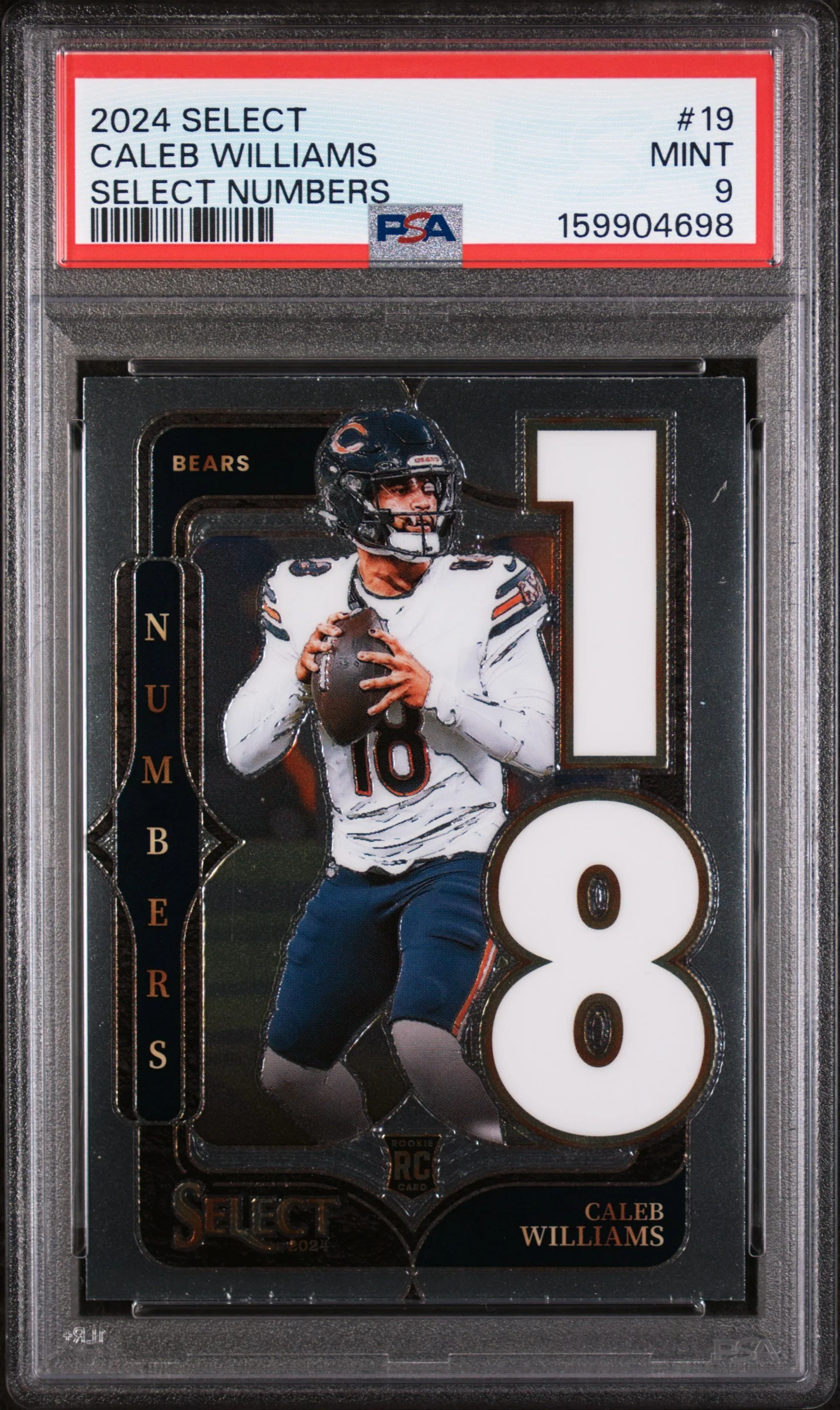 CALEB WILLIAMS | 2024 PANINI SELECT SELECT NUMBERS 19 | PSA MINT 9