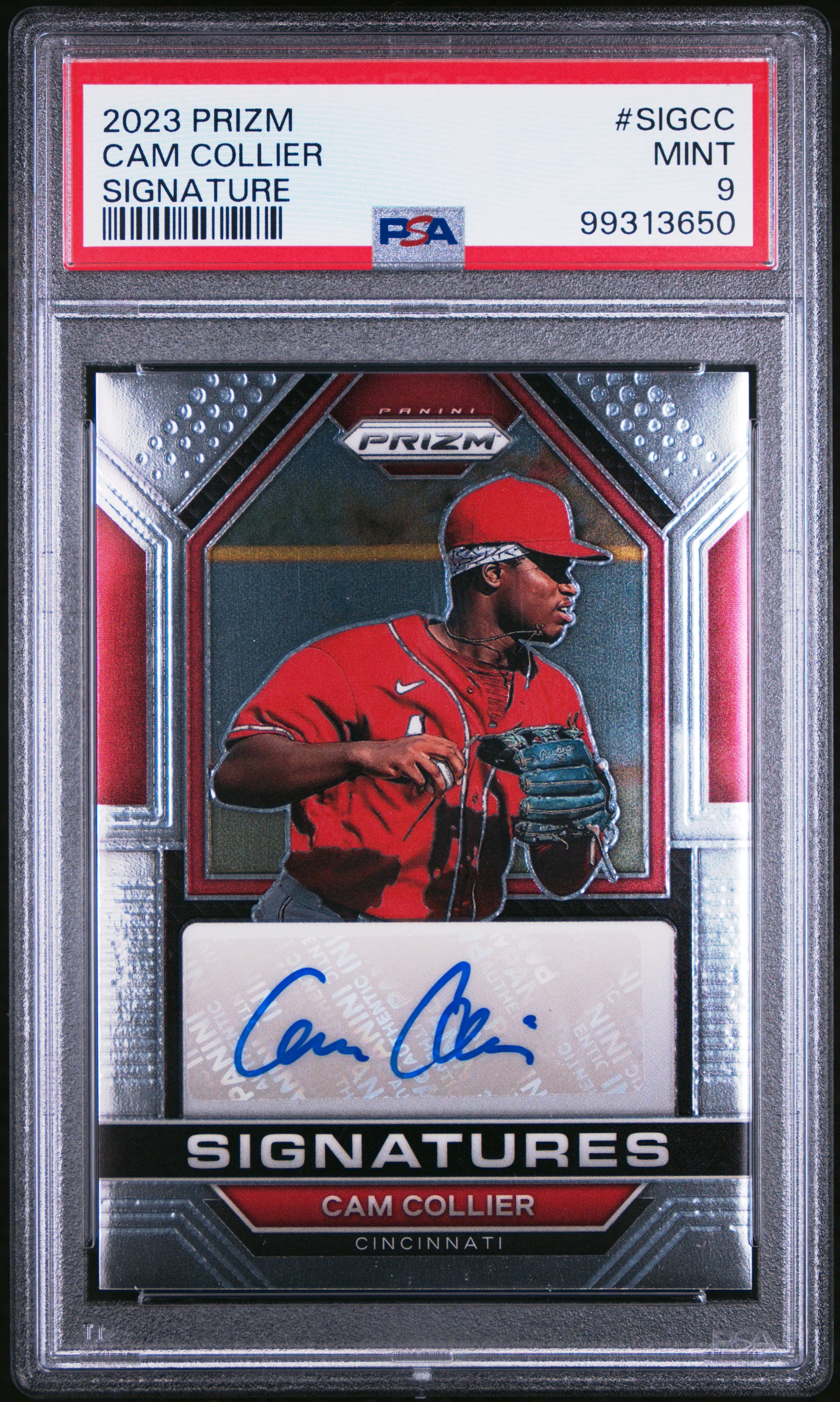 CAM COLLIER | 2023 PANINI PRIZM SIGNATURES SIGCC | SIGNATURE | PSA MINT 9