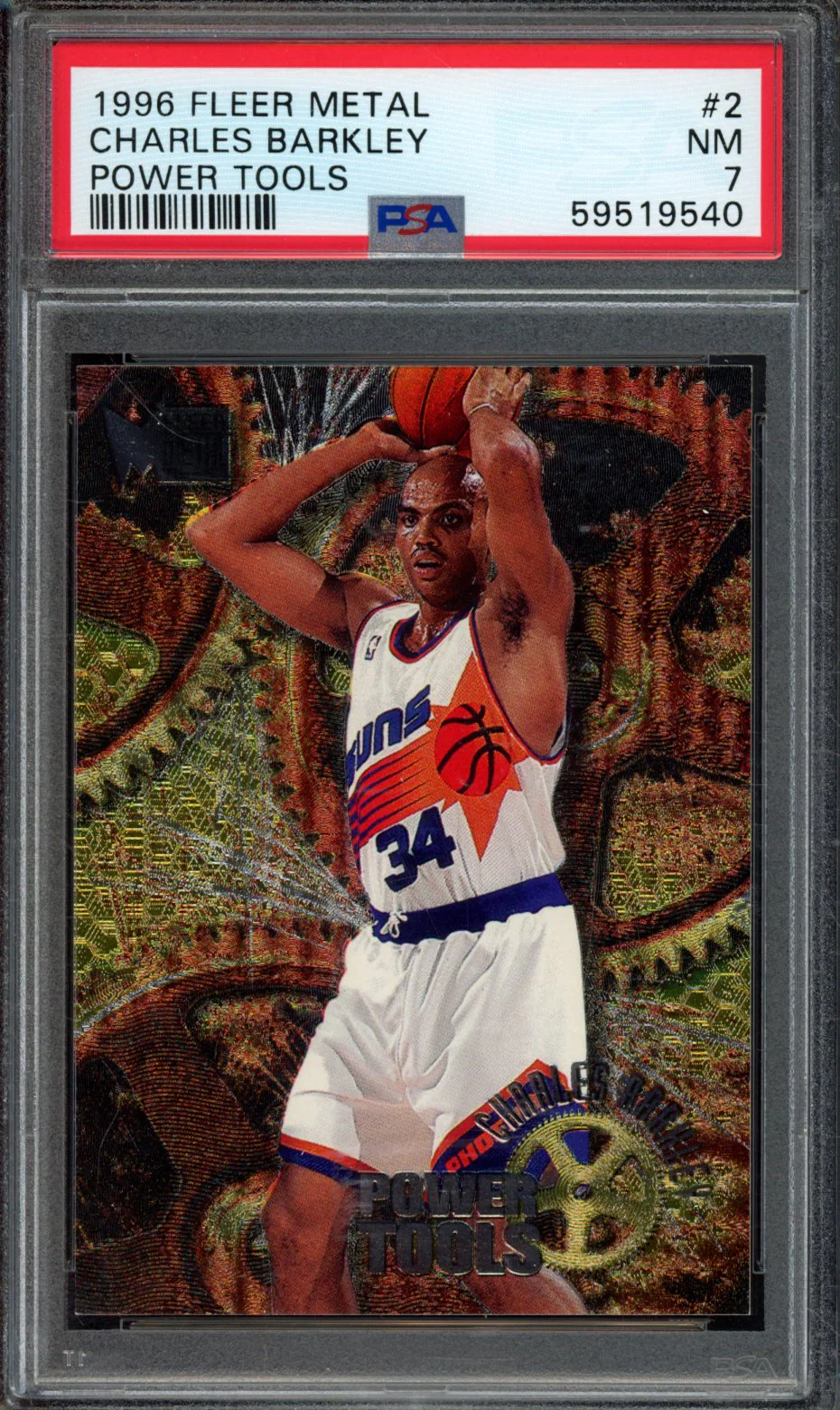 CHARLES BARKLEY | 1996 METAL POWER TOOL | PSA NM 7