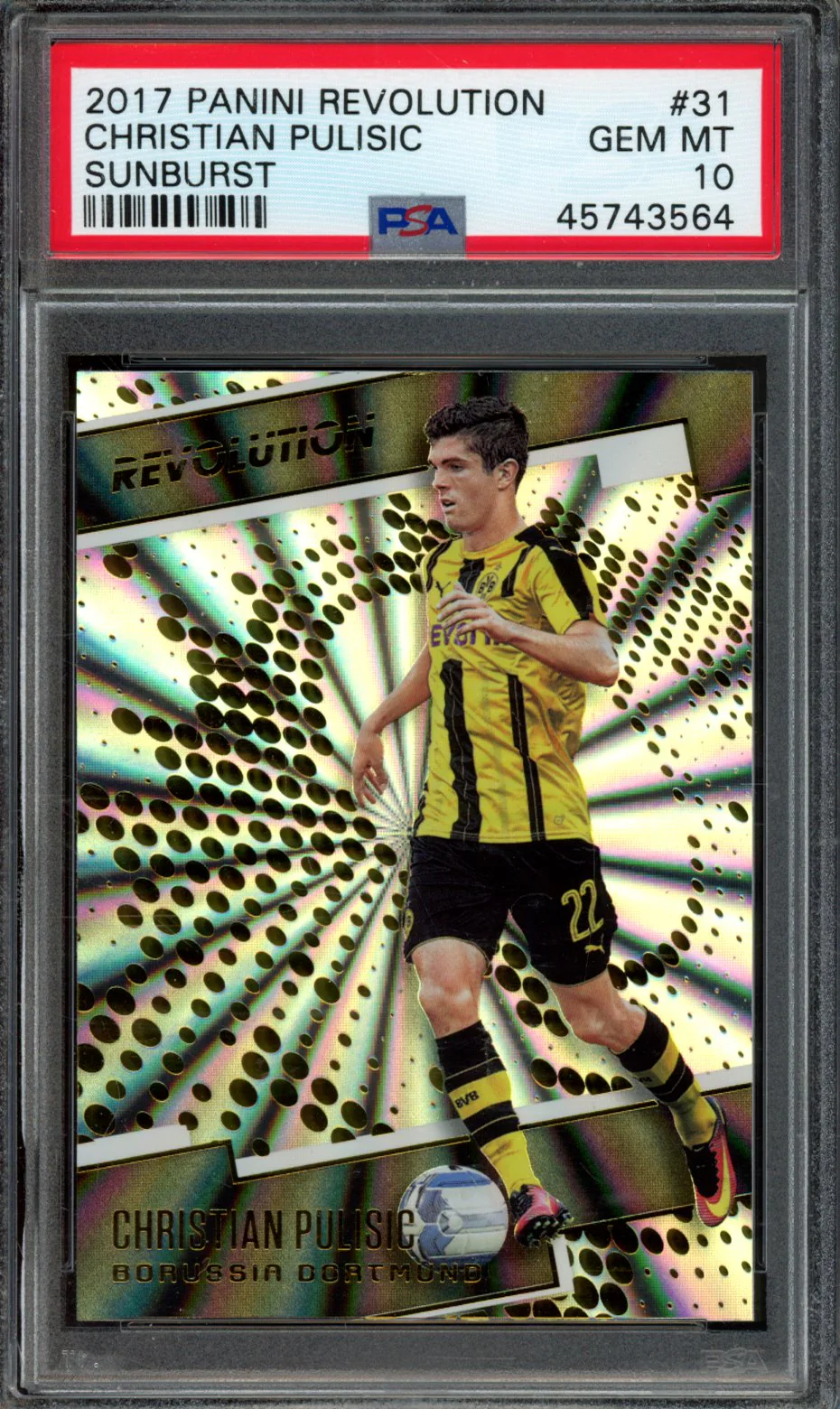 CHRISTIAN PULISIC | 2017 PANINI REVOLUTION | PSA GEM MT 10