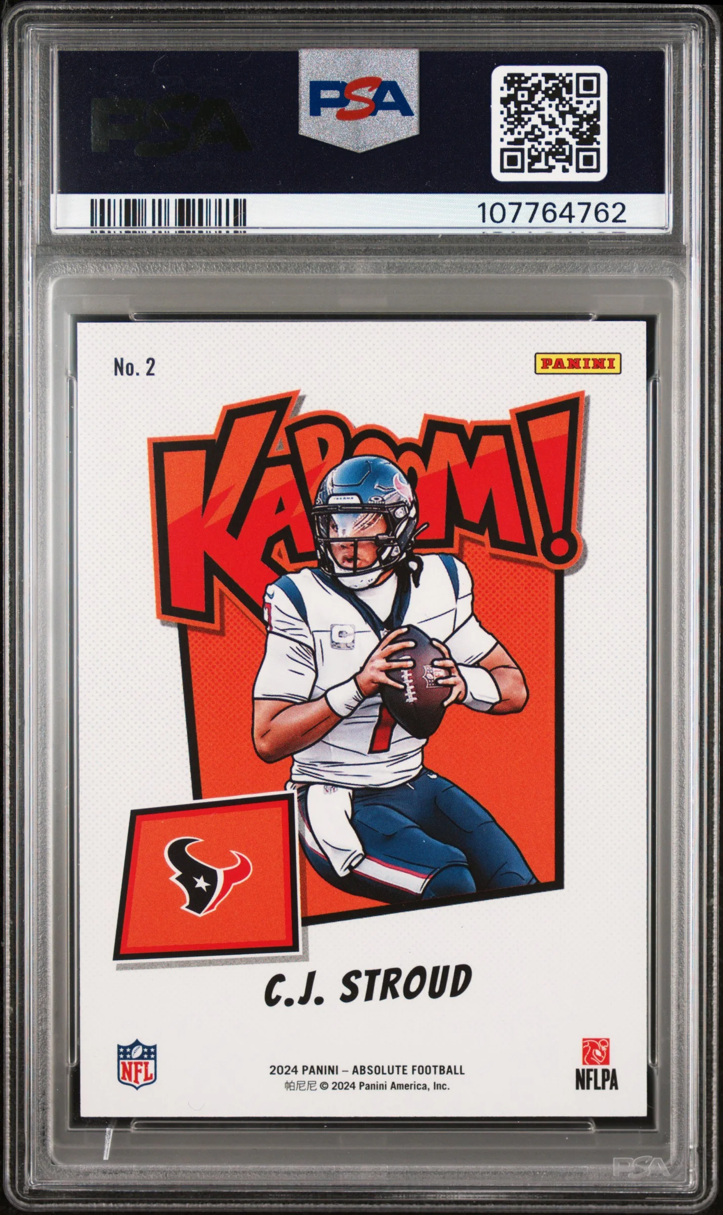 CJ STROUD | 2024 PANINI ABSOLUTE KABOOM! HORIZONTAL 2 | PSA MINT 9 - Image 2