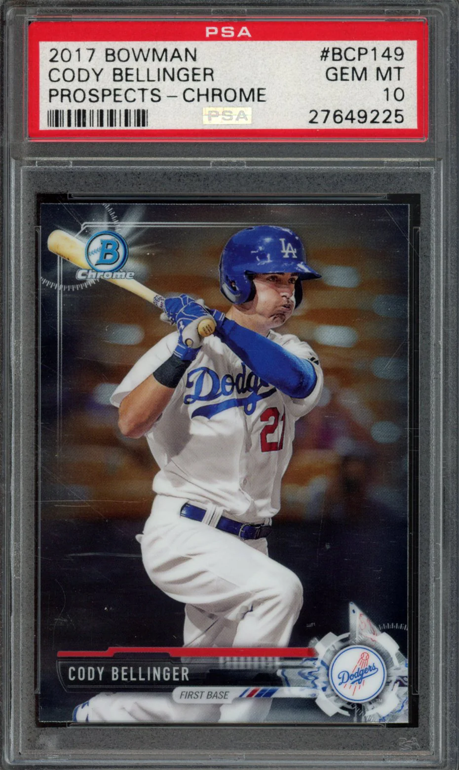 CODY BELLINGER | 2017 BOWMAN PROSPECTS | PSA GEM MT 10
