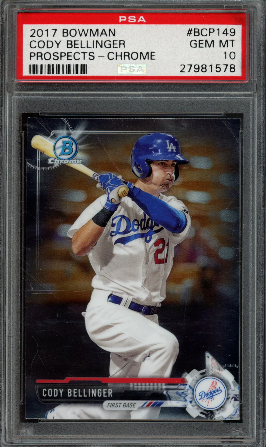 CODY BELLINGER | 2017 BOWMAN PROSPECTS | PSA GEM MT 10