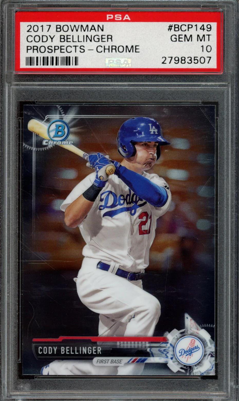 CODY BELLINGER | 2017 BOWMAN PROSPECTS | PSA GEM MT 10