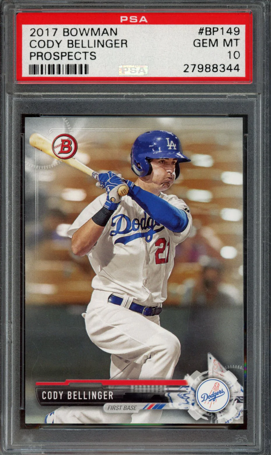CODY BELLINGER | 2017 BOWMAN PROSPECTS | PSA GEM MT 10