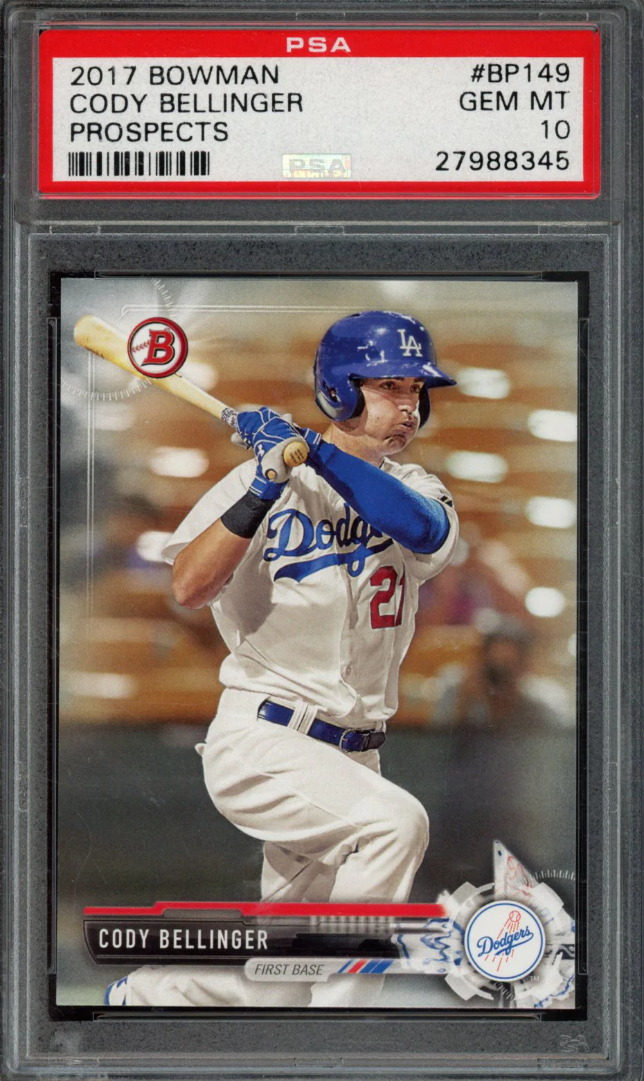 CODY BELLINGER | 2017 BOWMAN PROSPECTS | PSA GEM MT 10