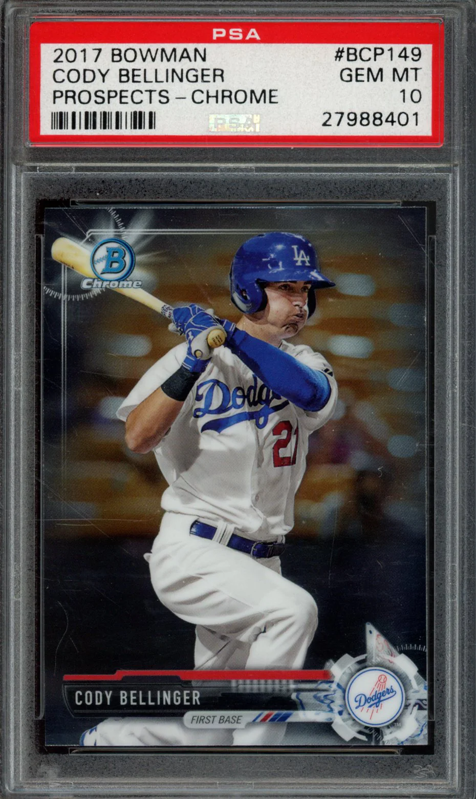 CODY BELLINGER | 2017 BOWMAN PROSPECTS | PSA GEM MT 10