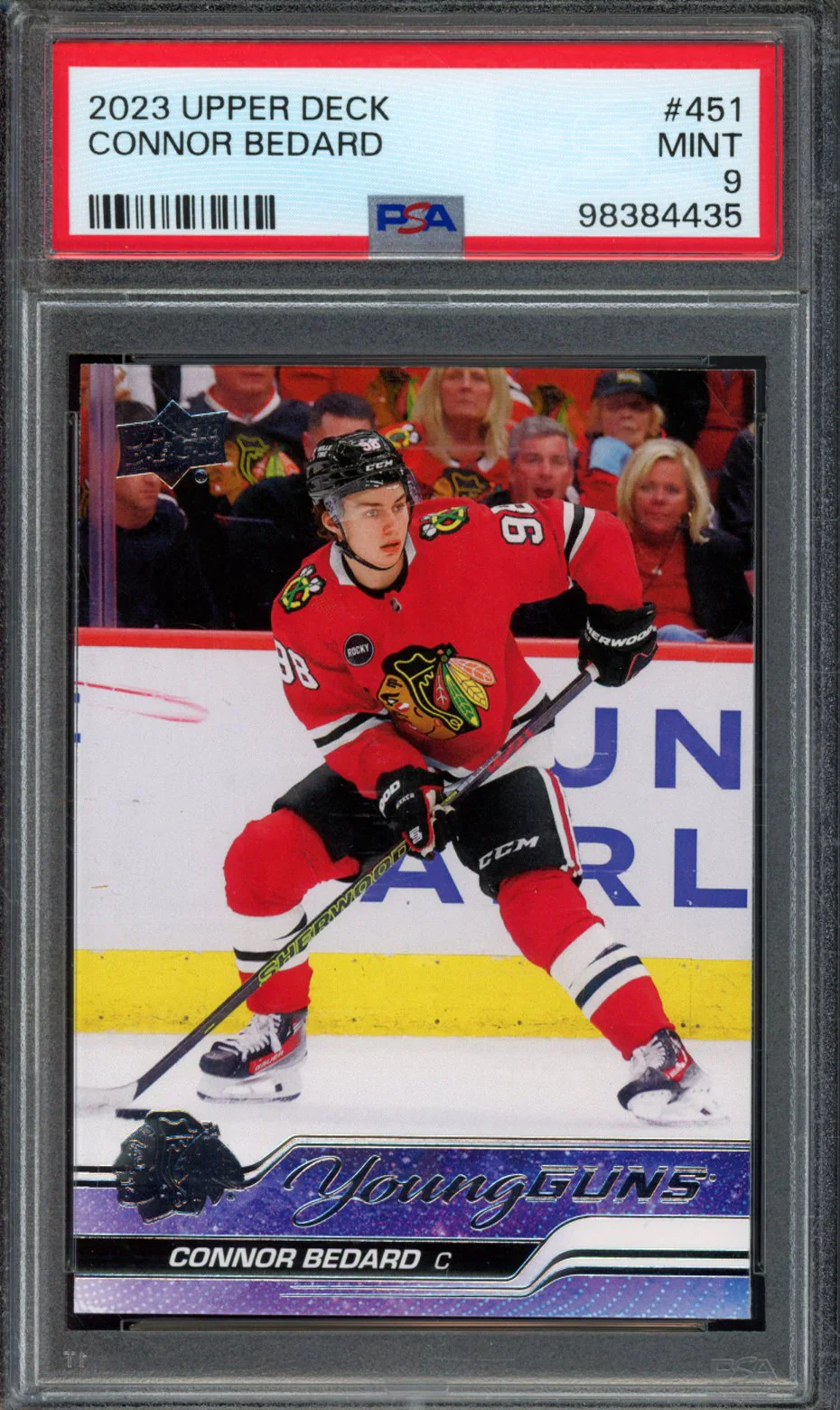 CONNOR BEDARD | 2023 UPPER DECK | PSA MINT 9