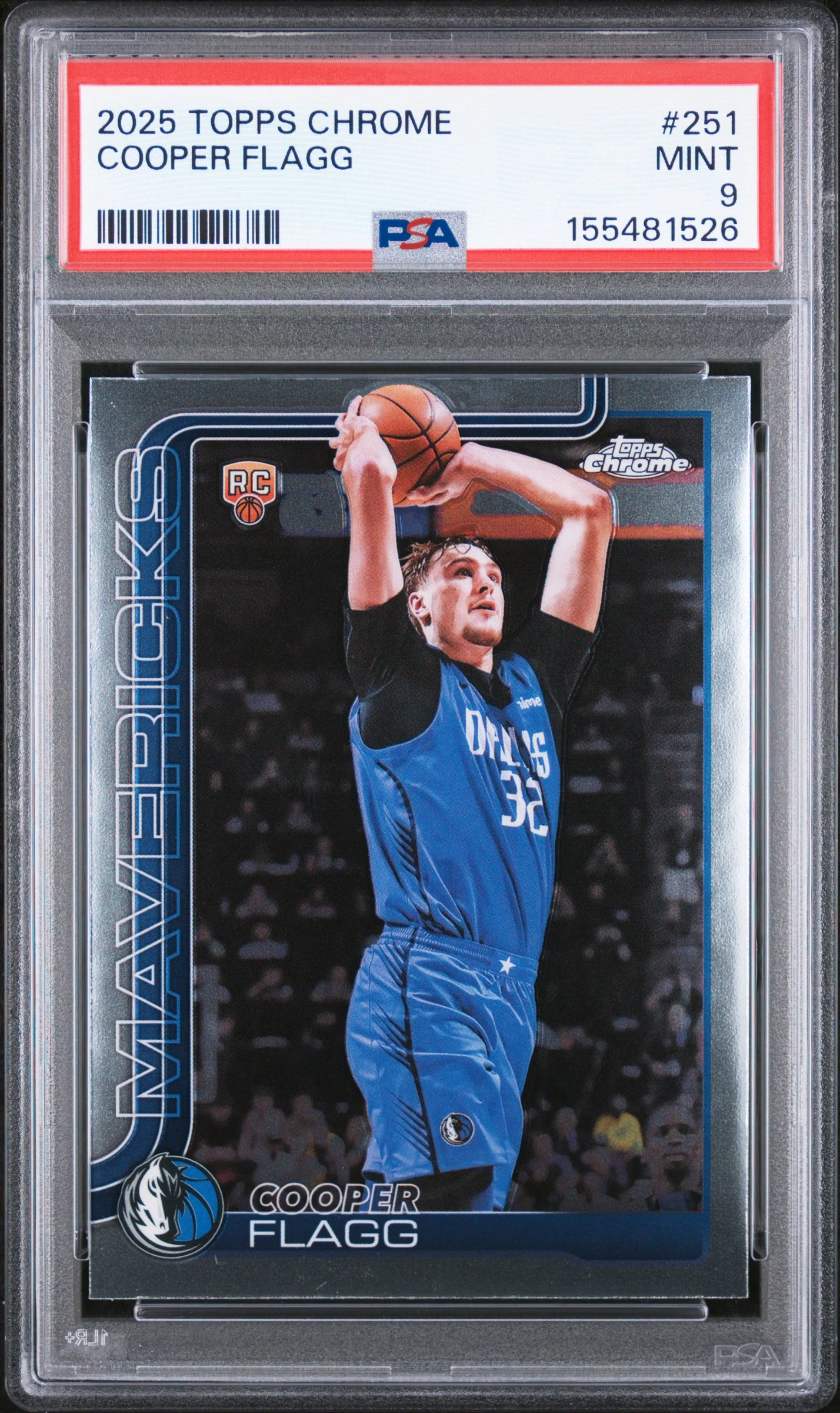COOPER FLAGG | 2025 TOPPS CHROME 251 | PSA MINT 9