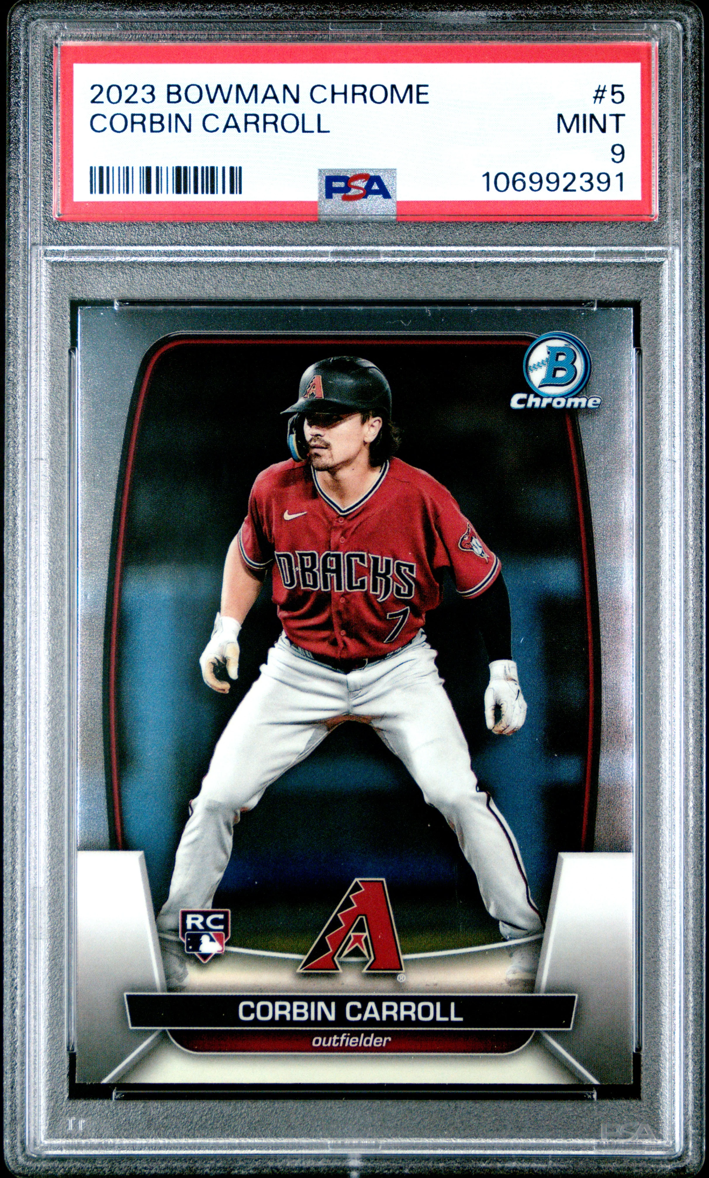 CORBIN CARROLL | 2023 BOWMAN CHROME 5 | PSA MINT 9