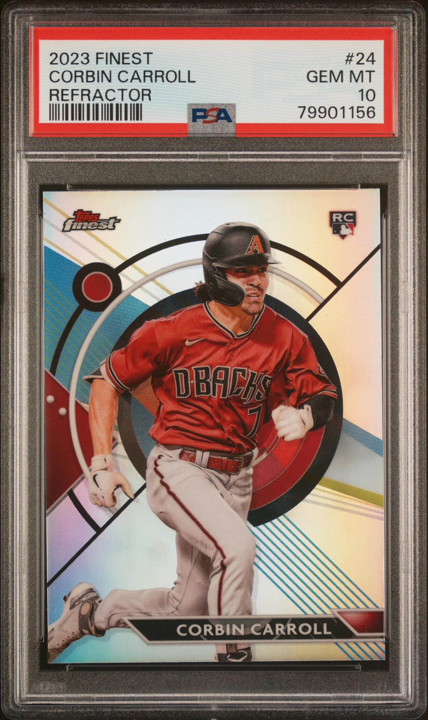 CORBIN CARROLL | 2023 TOPPS FINEST 24 | REFRACTOR | PSA GEM MT 10