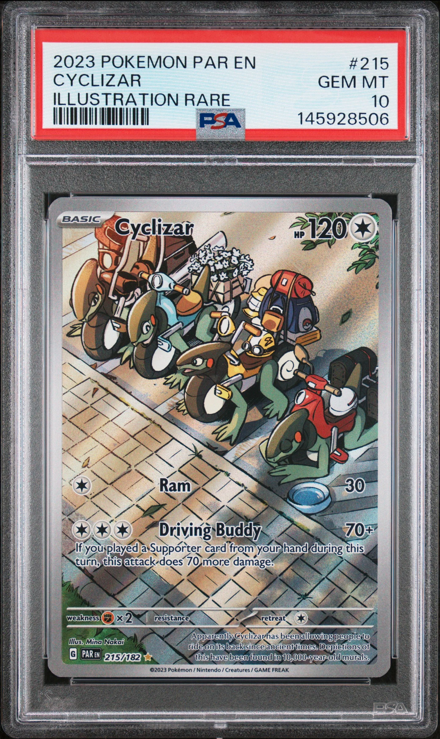 CYCLIZAR | 2023 POKEMON PAR EN-PARADOX RIFT 215 | ILLUSTRATION RARE | PSA GEM MT 10
