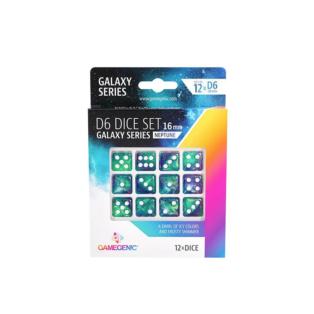 D6 Dice Set 16 mm (12 pcs) Galaxy Series