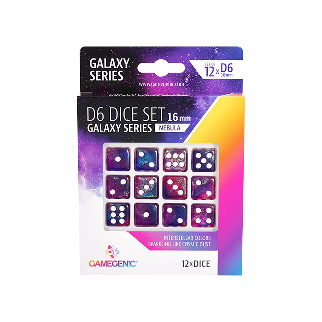 D6 Dice Set 16 mm (12 pcs) Galaxy Series - Image 4