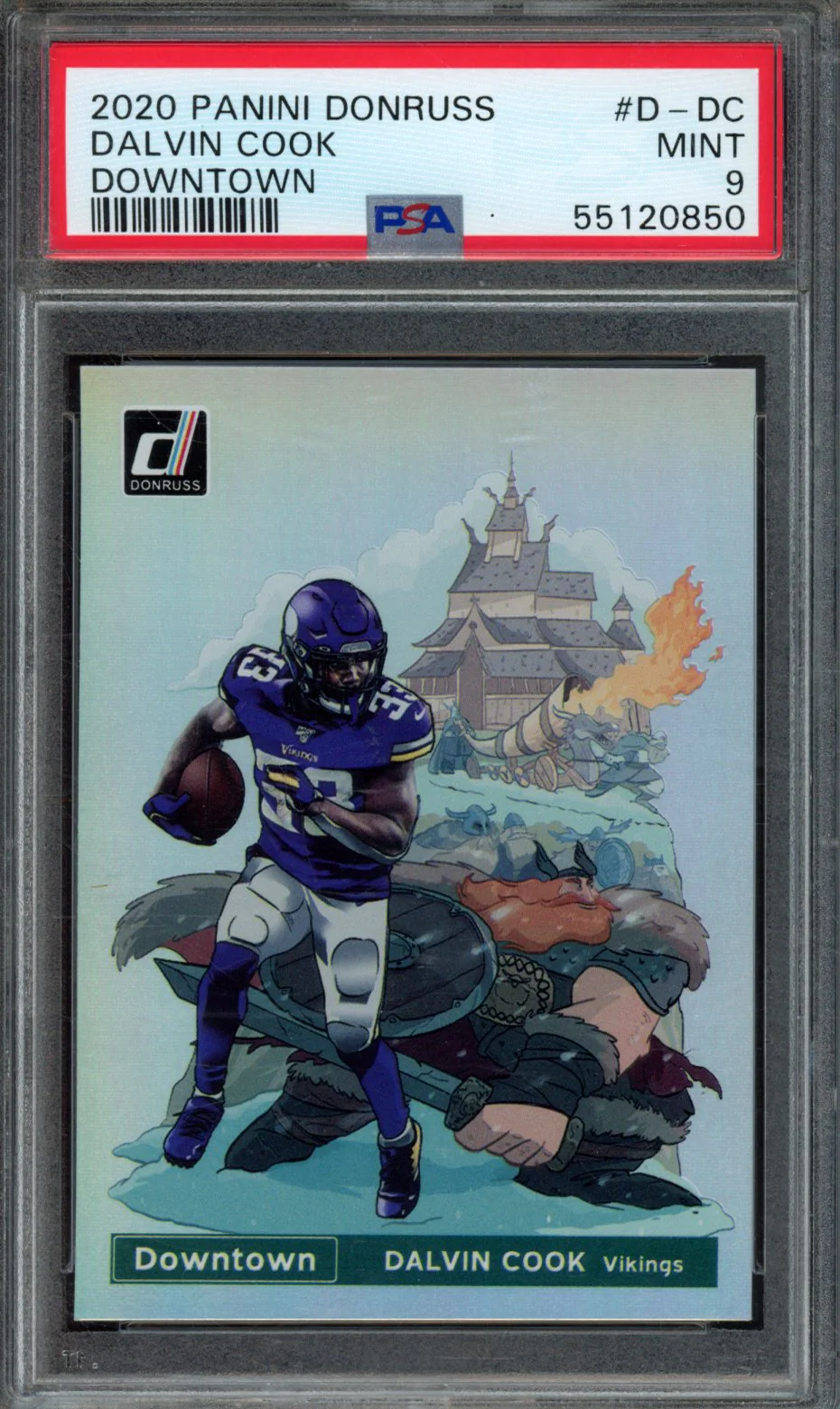 DALVIN COOK | 2020 PANINI DONRUSS DOWNTOWN | PSA MINT 9
