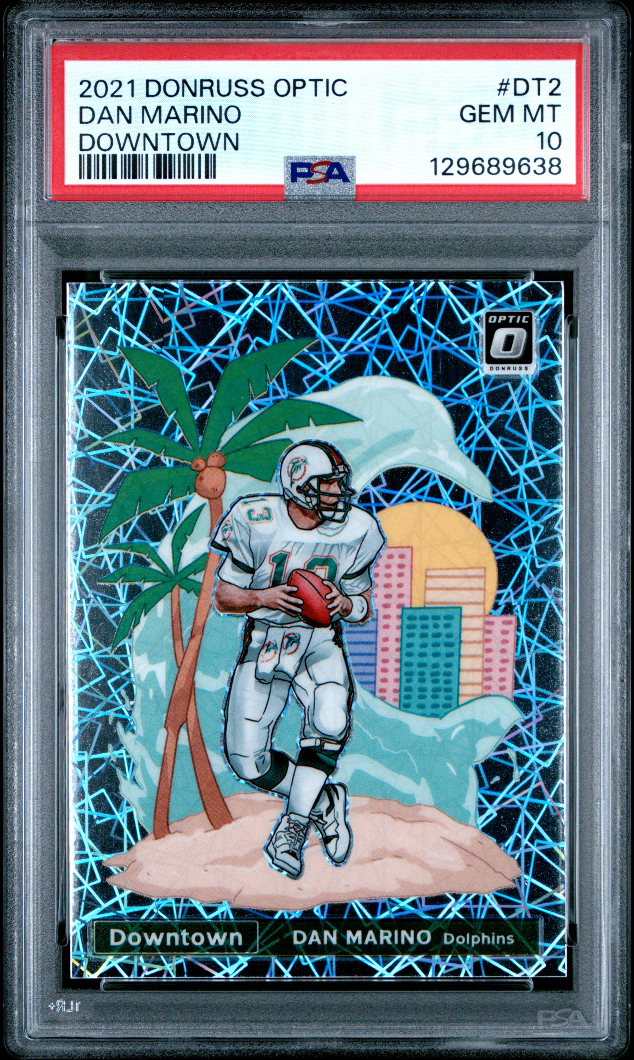 DAN MARINO | 2021 PANINI DONRUSS OPTIC DOWNTOWN DT2 | DOWNTOWN | PSA GEM MT 10