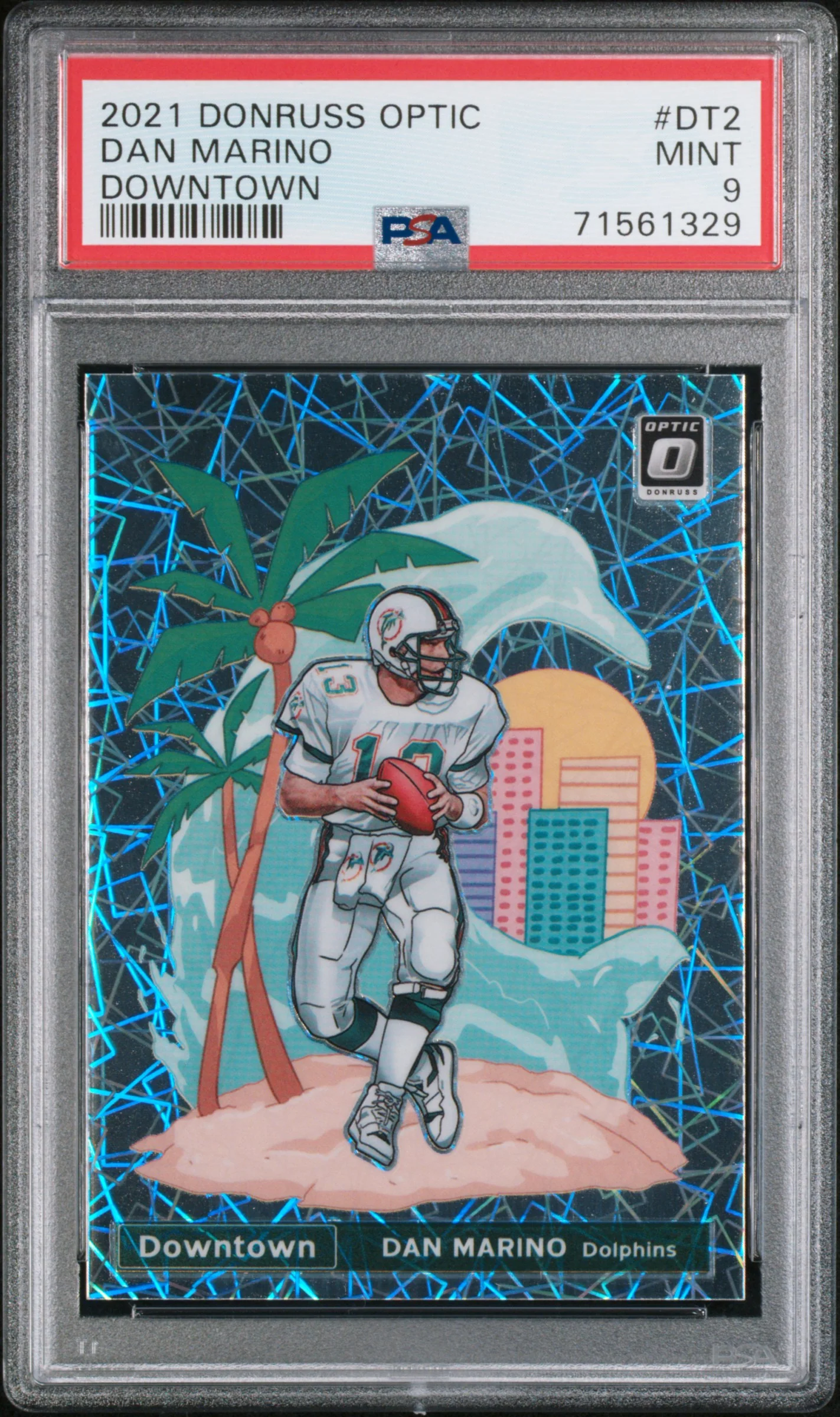 DAN MARINO | 2021 PANINI DONRUSS OPTIC DOWNTOWN DT2 | DOWNTOWN | PSA MINT 9