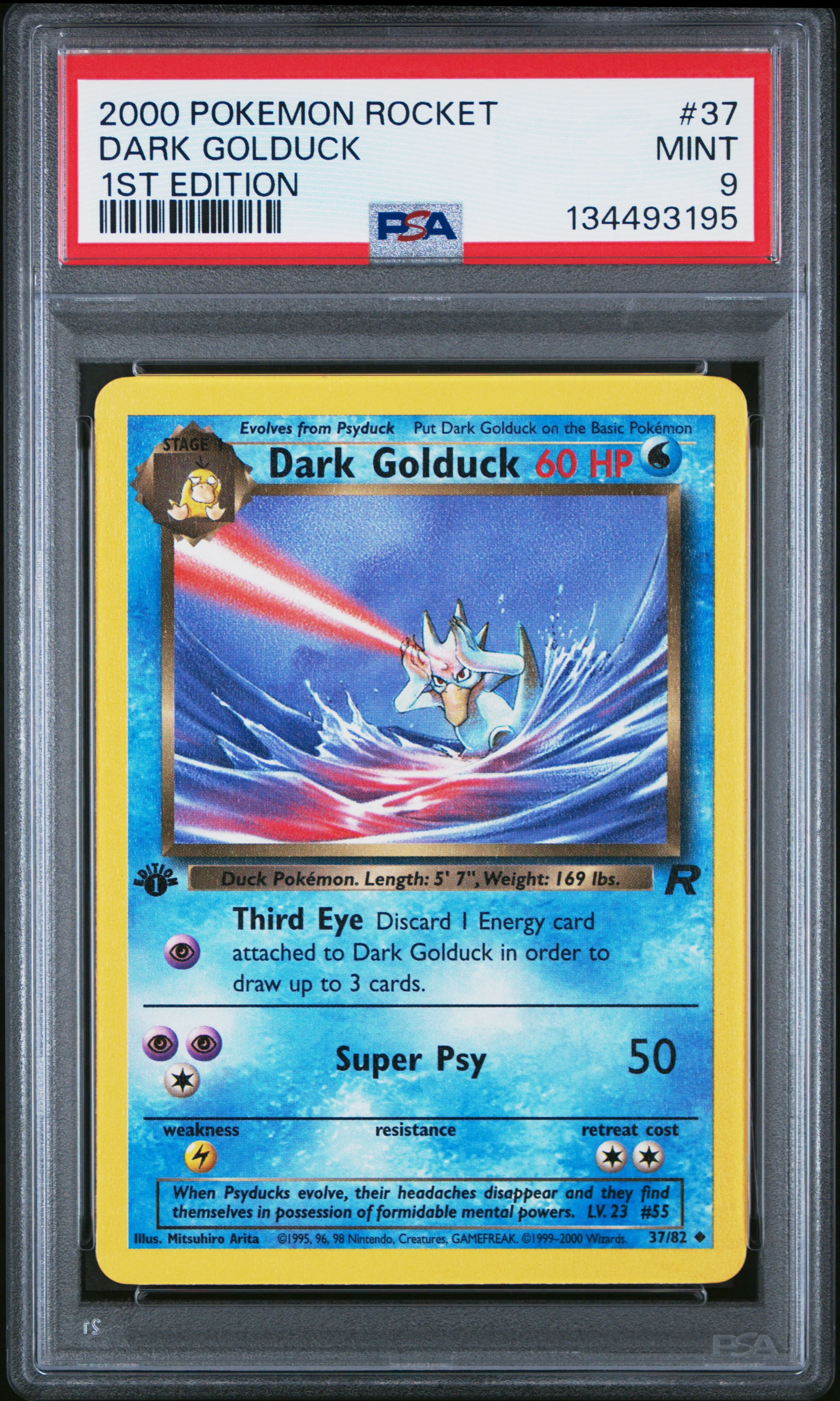 DARK GOLDUCK | 2000 POKEMON ROCKET 37 | 1ST EDITION | PSA MINT 9