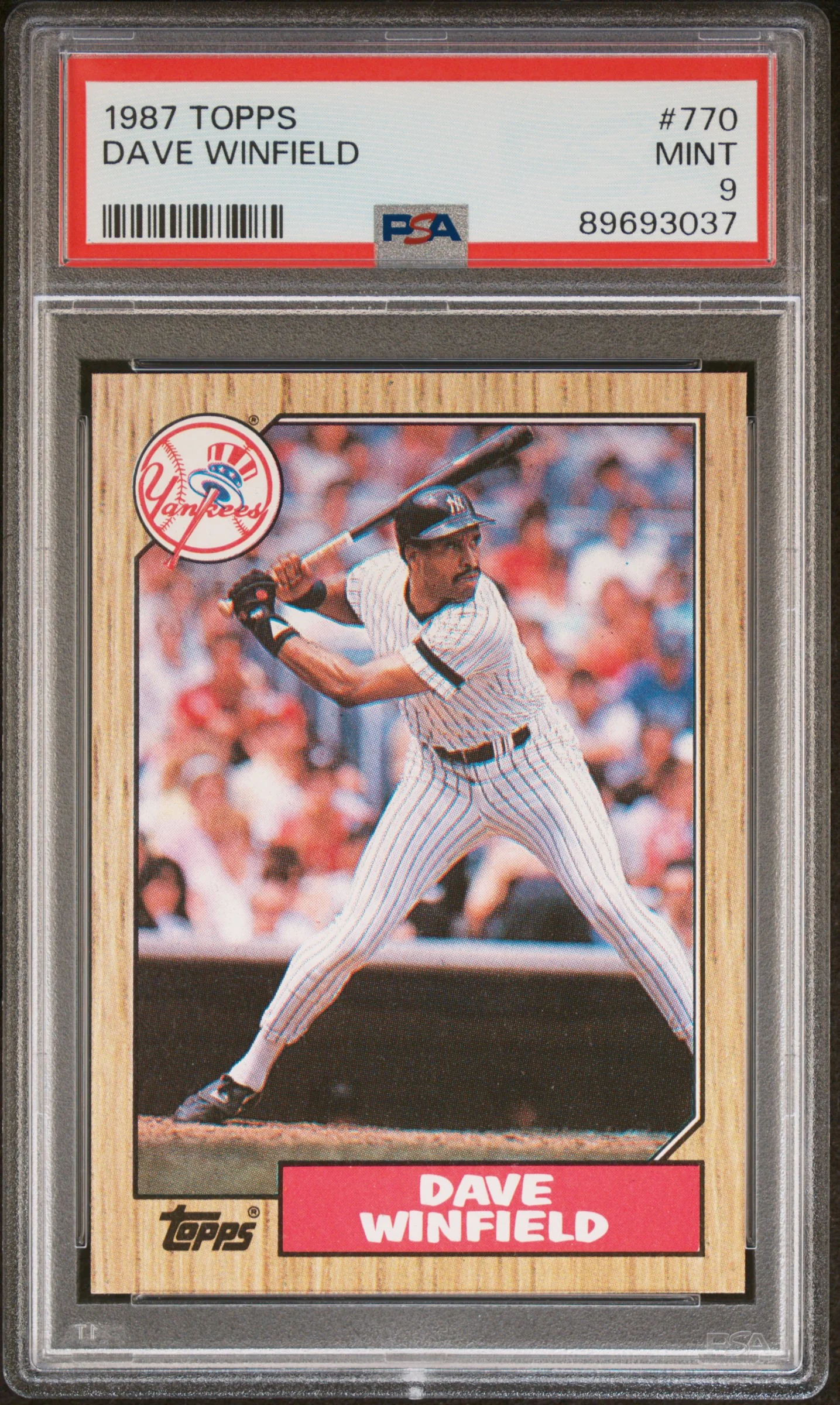 DAVE WINFIELD | 1987 TOPPS 770 | PSA MINT 9