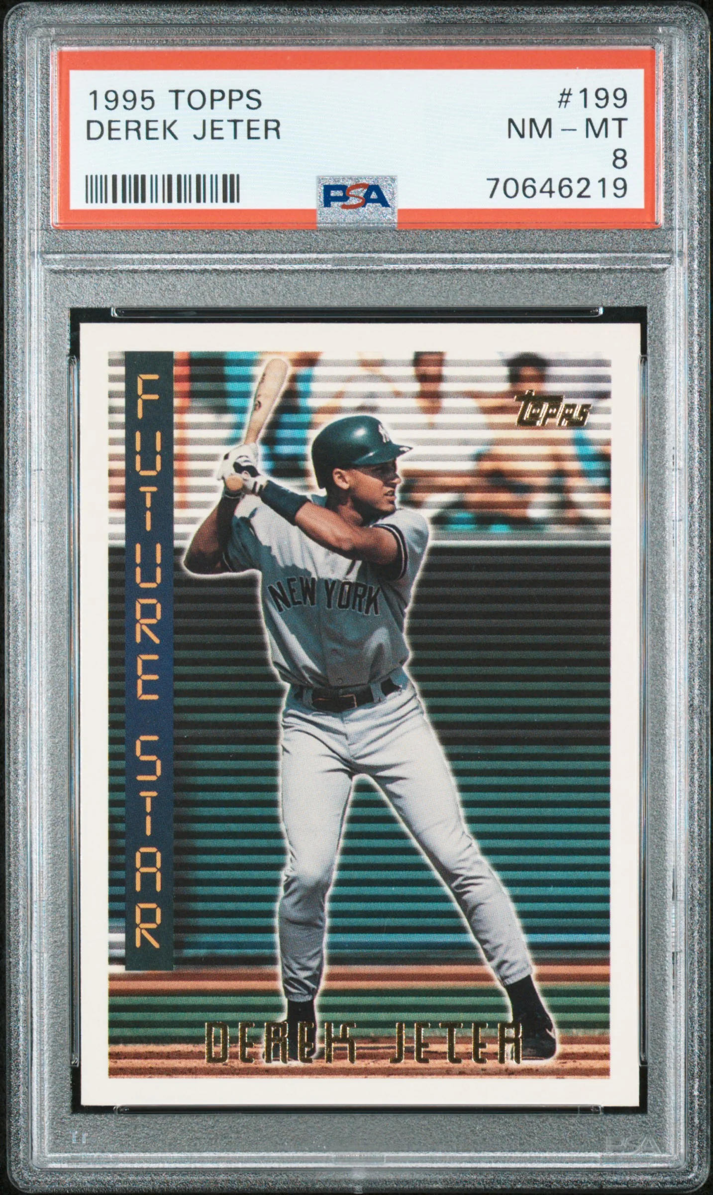 DEREK JETER | 1995 TOPPS 199 | PSA NM-MT 8