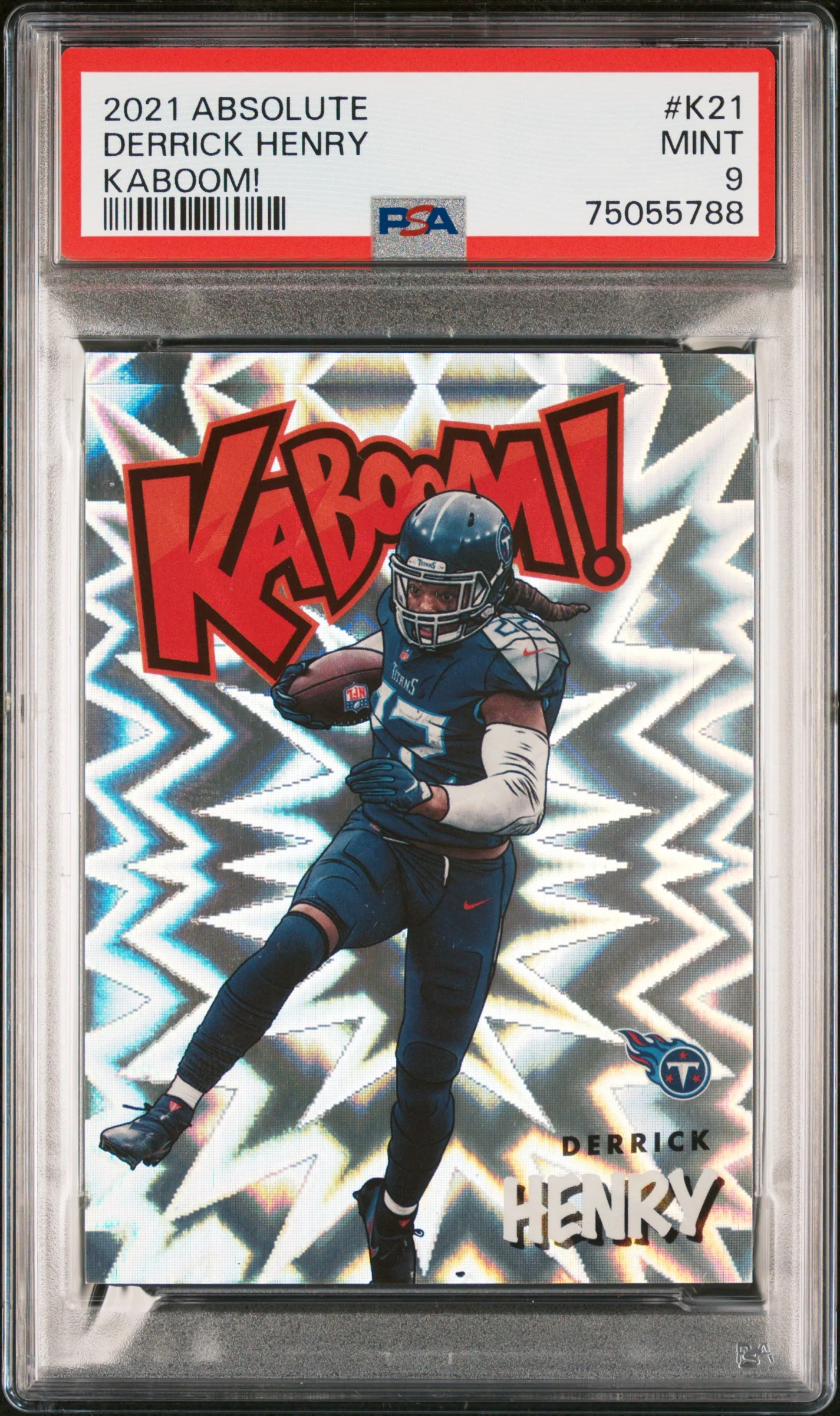 DERRICK HENRY | 2021 PANINI ABSOLUTE KABOOM! K21 | KABOOM! | PSA MINT 9