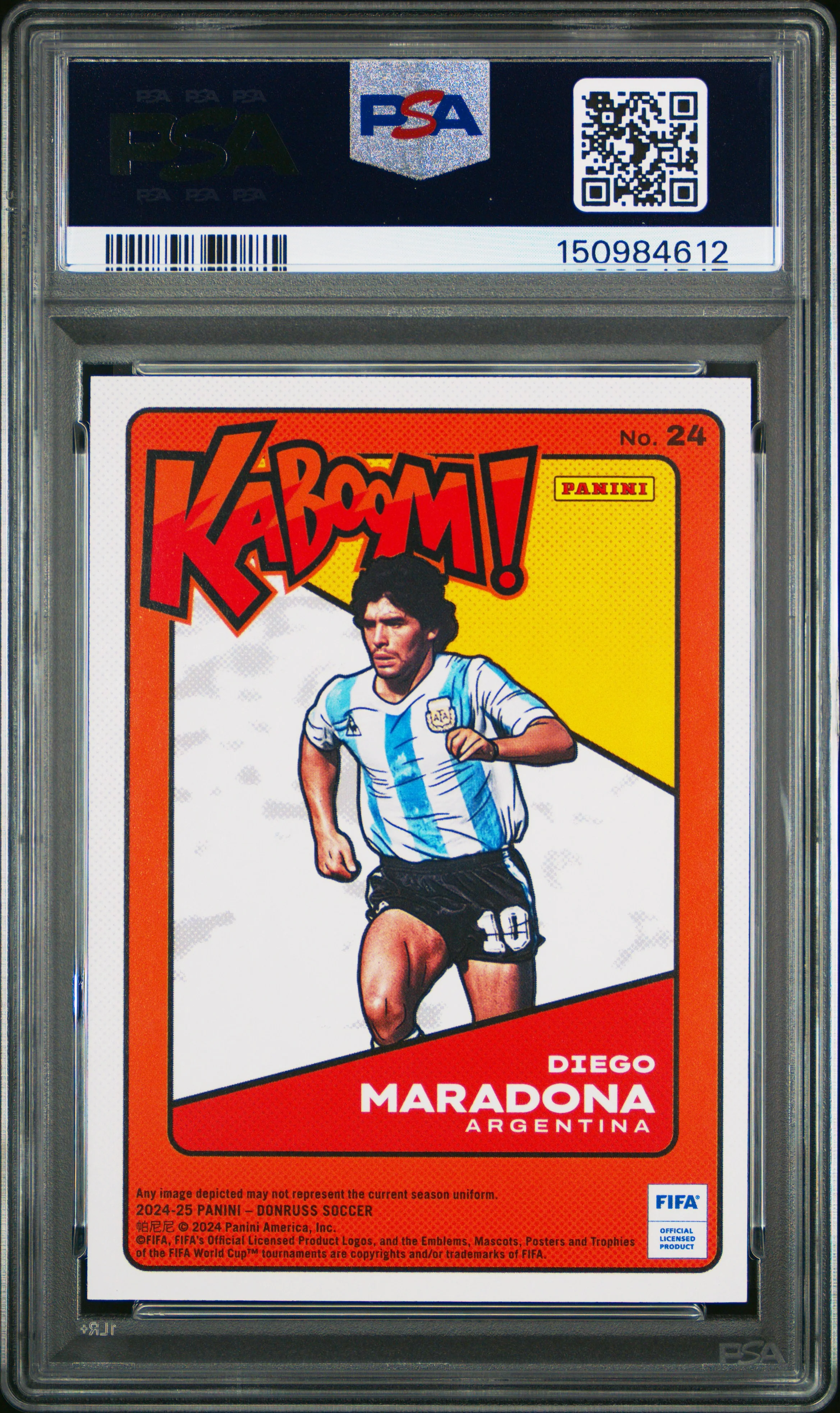 DIEGO MARADONA | 2024-25 PANINI DONRUSS FIFA KABOOM! 24 | PSA MINT 9 - Image 2