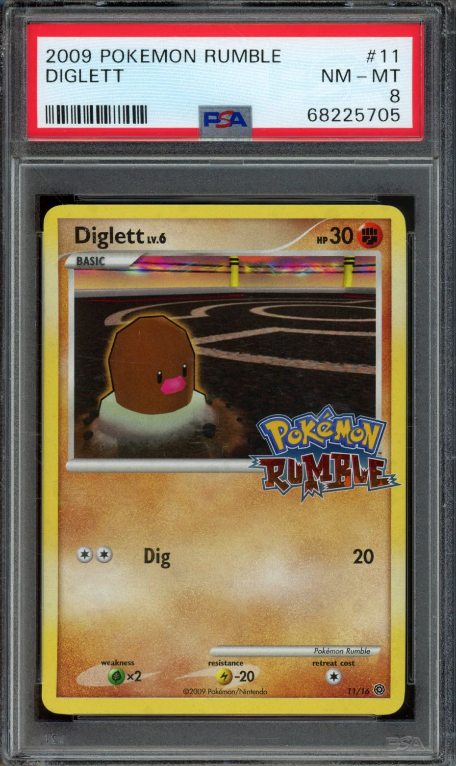 DIGLETT | 2009 POKEMON RUMBLE | PSA NM-MT 8