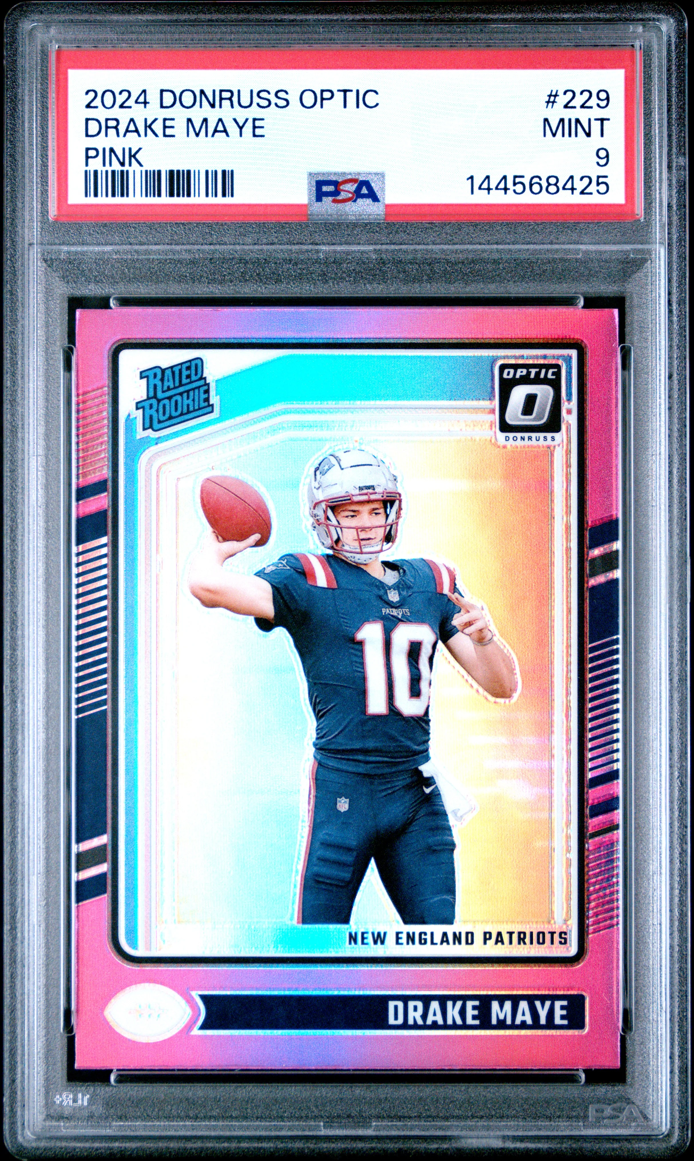 DRAKE MAYE | 2024 PANINI DONRUSS OPTIC 229 | PINK | PSA MINT 9