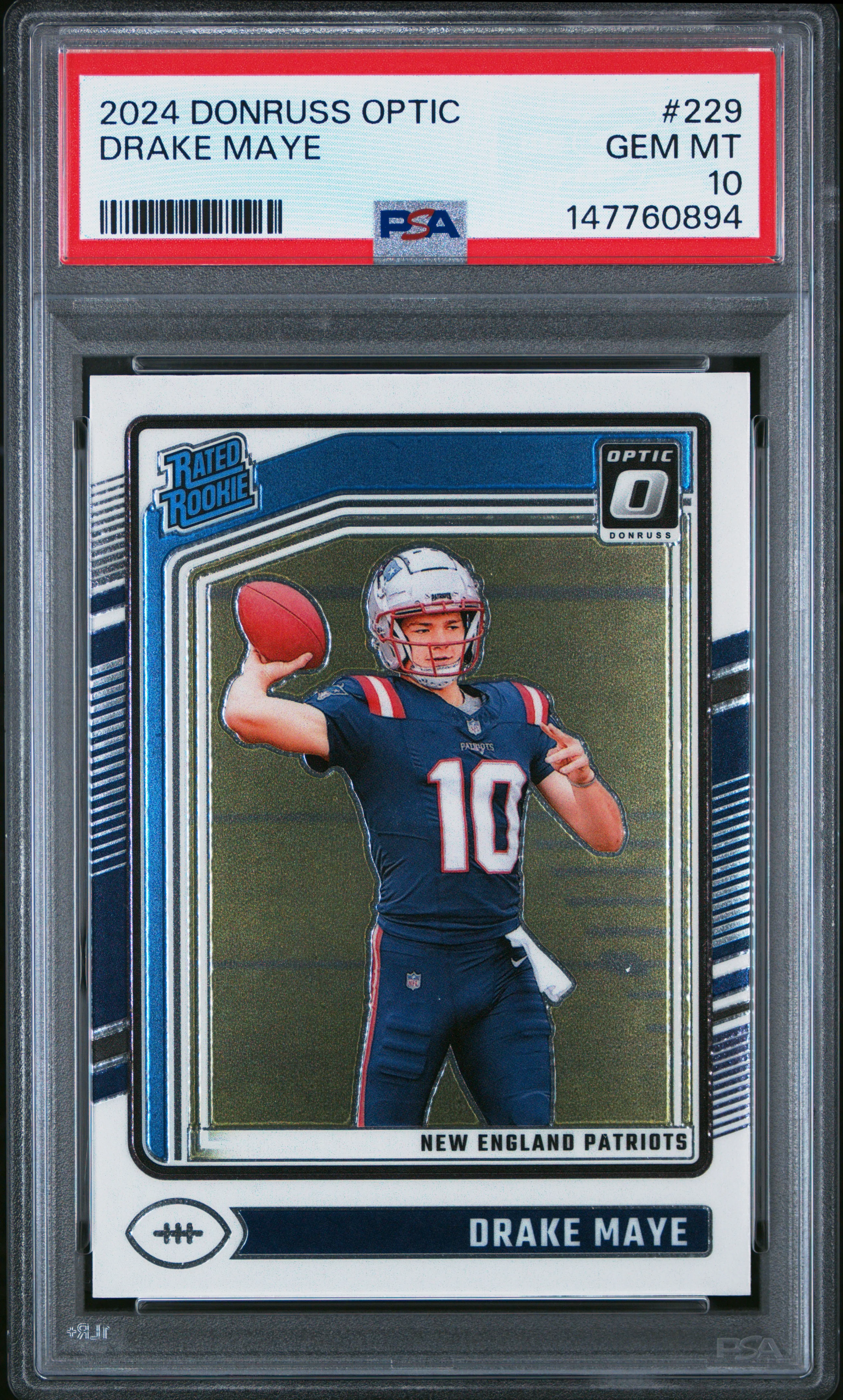 DRAKE MAYE | 2024 PANINI DONRUSS OPTIC 229 | PSA GEM MT 10