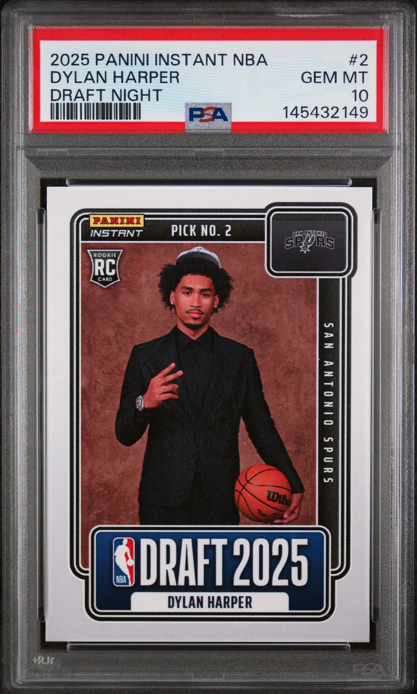 DYLAN HARPER | 2025 PANINI INSTANT NBA DRAFT NIGHT 2 | PSA GEM MT 10