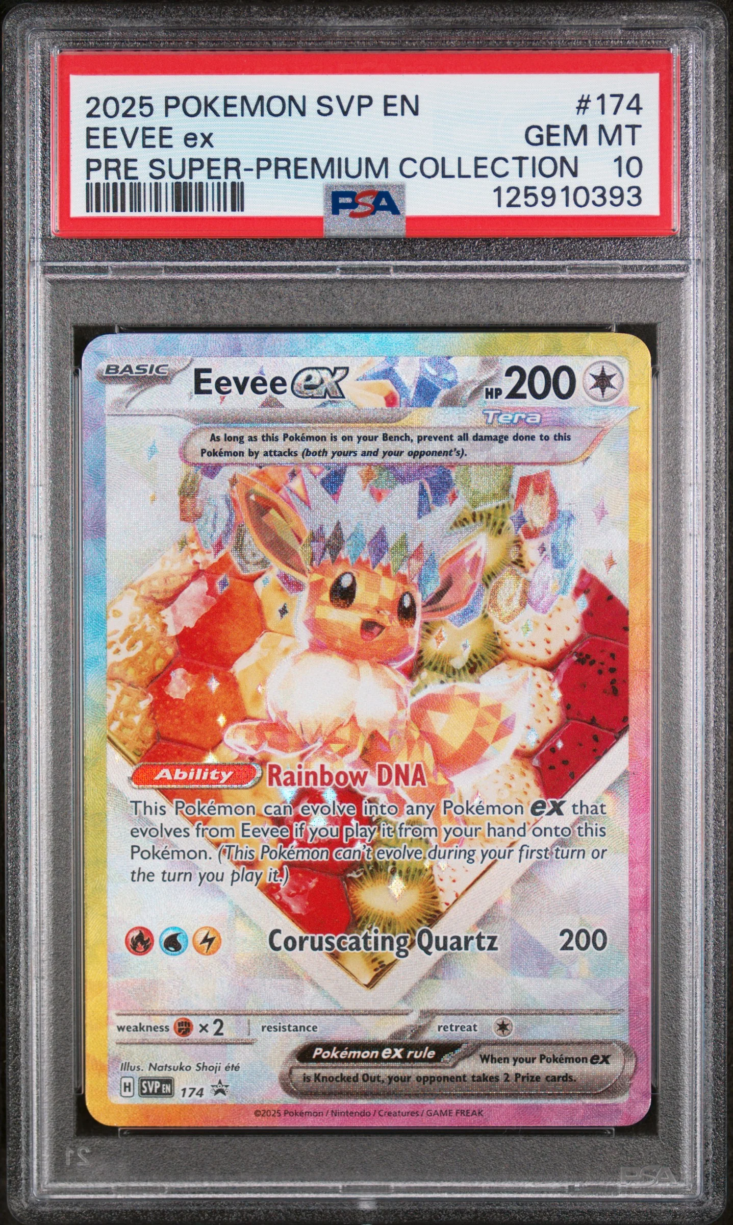 EEVEE ex | 2025 POKEMON SVP EN-SV BLACK STAR PROMO 174 | PRE SUPER-PREMIUM COLLECTION | PSA GEM MT 10