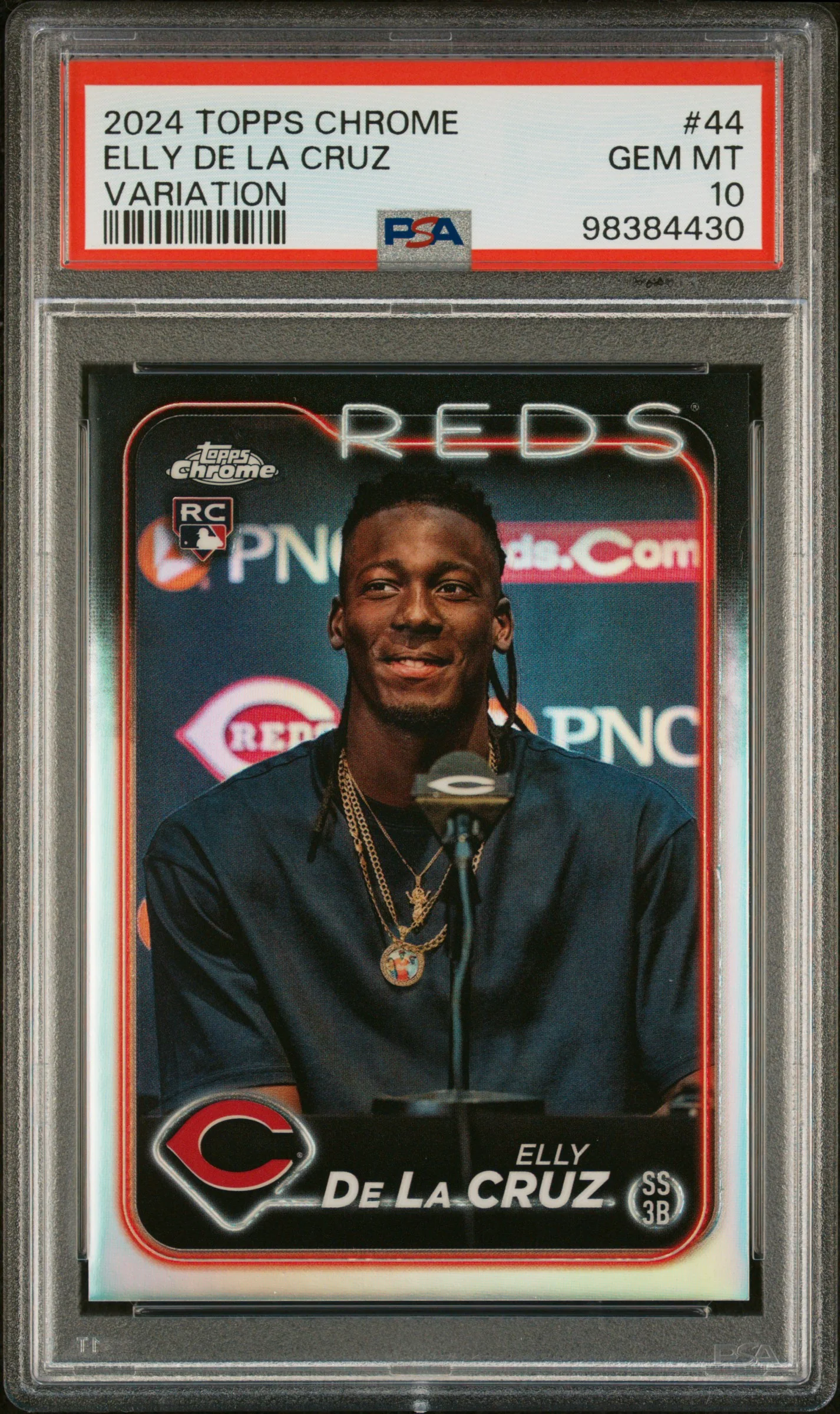 ELLY DE LA CRUZ | 2024 TOPPS CHROME 44 | VARIATION | PSA GEM MT 10