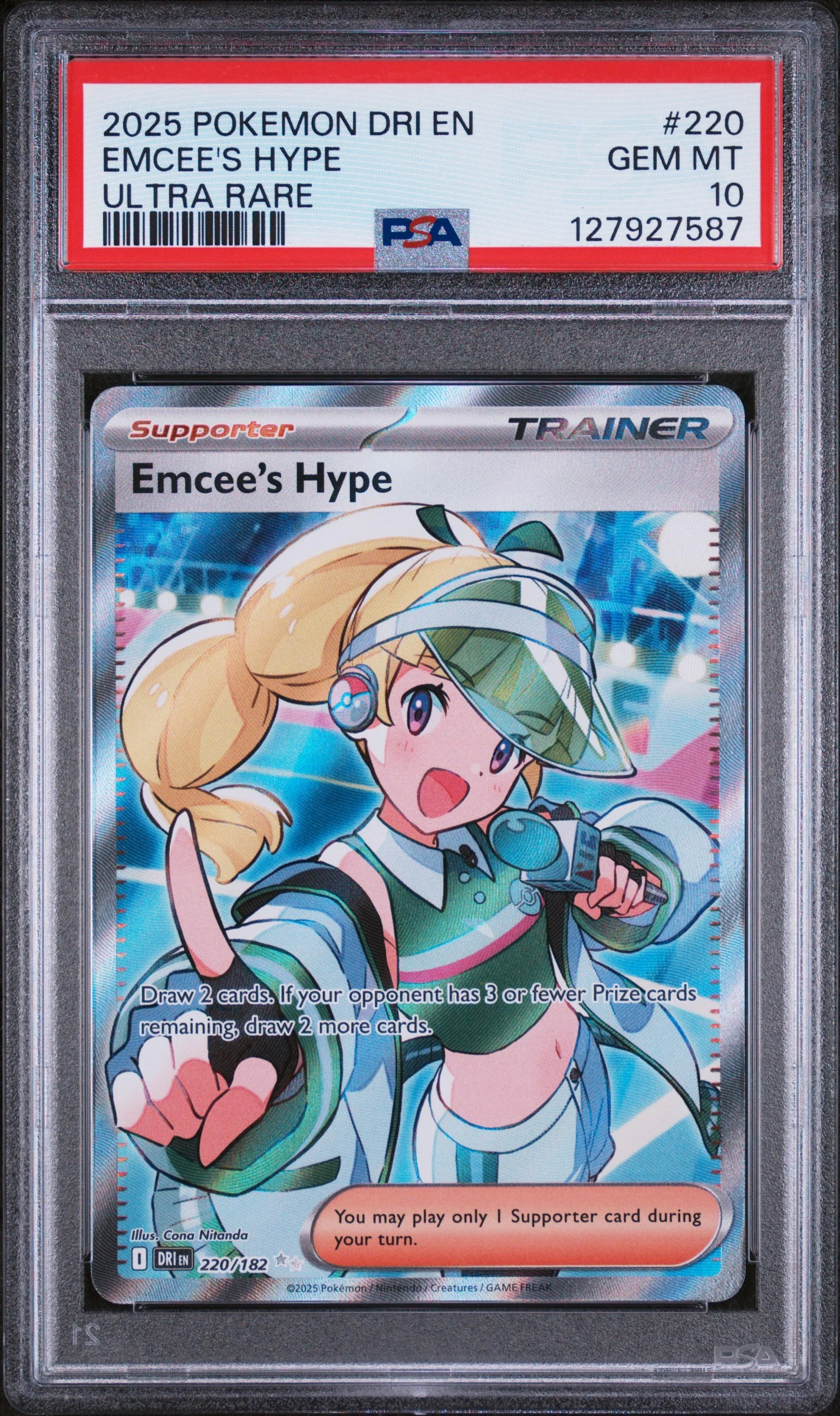 EMCEE'S HYPE | 2025 POKEMON DRI EN-DESTINED RIVALS 220 | ULTRA RARE | PSA GEM MT 10